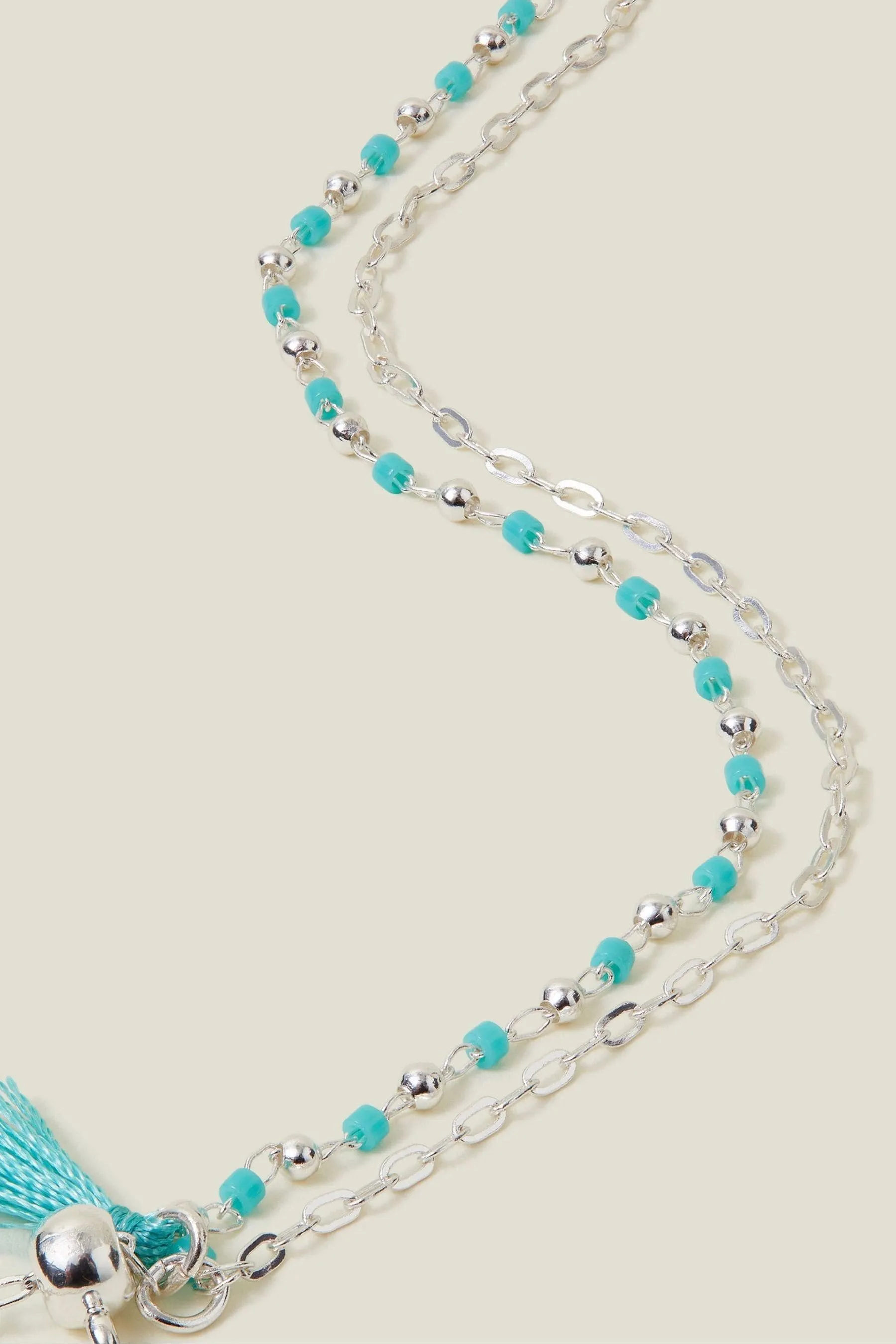 Accessorize - Bracciale in perline placcato Argento sterling
