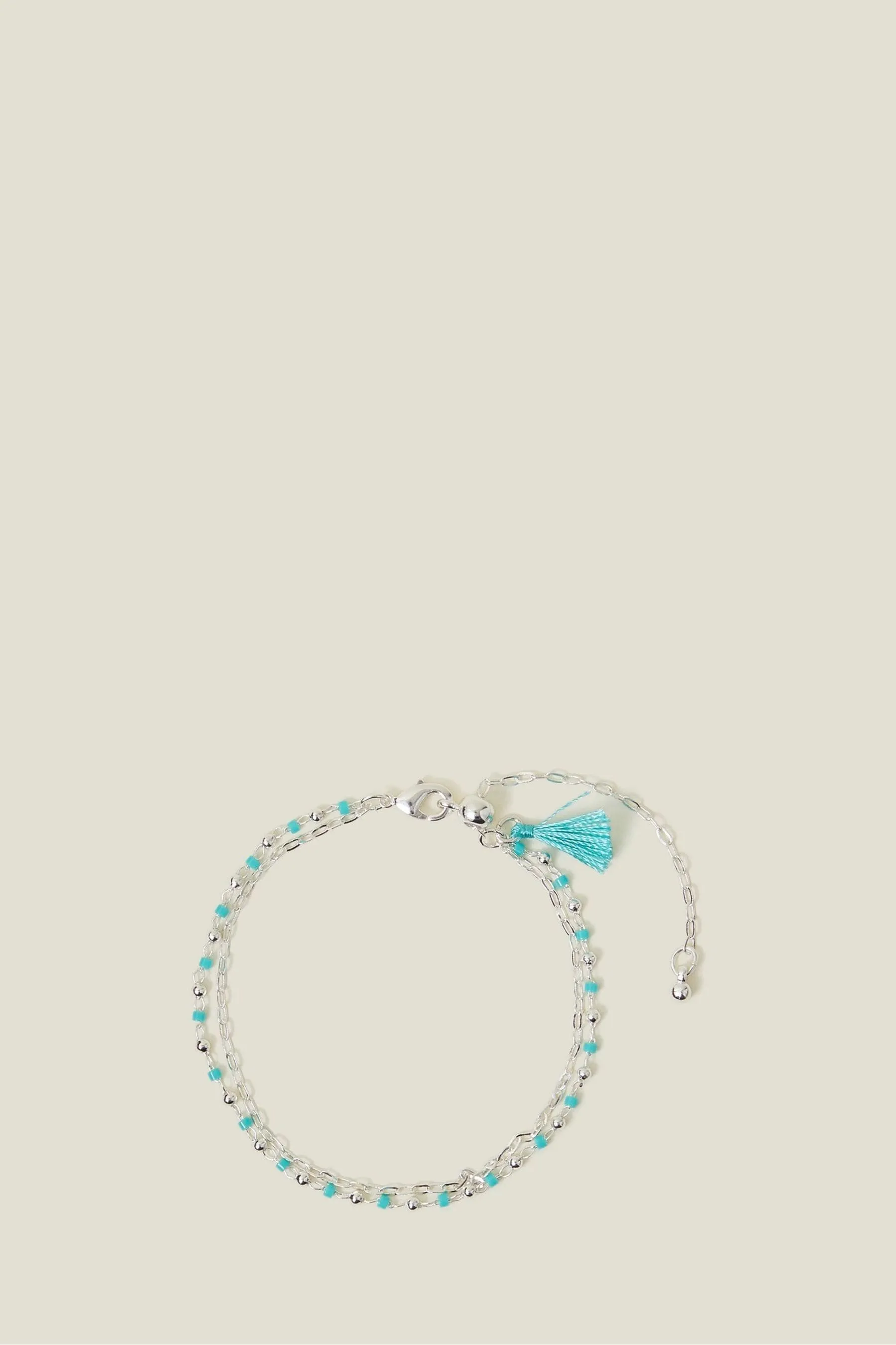 Accessorize - Bracciale in perline placcato Argento sterling