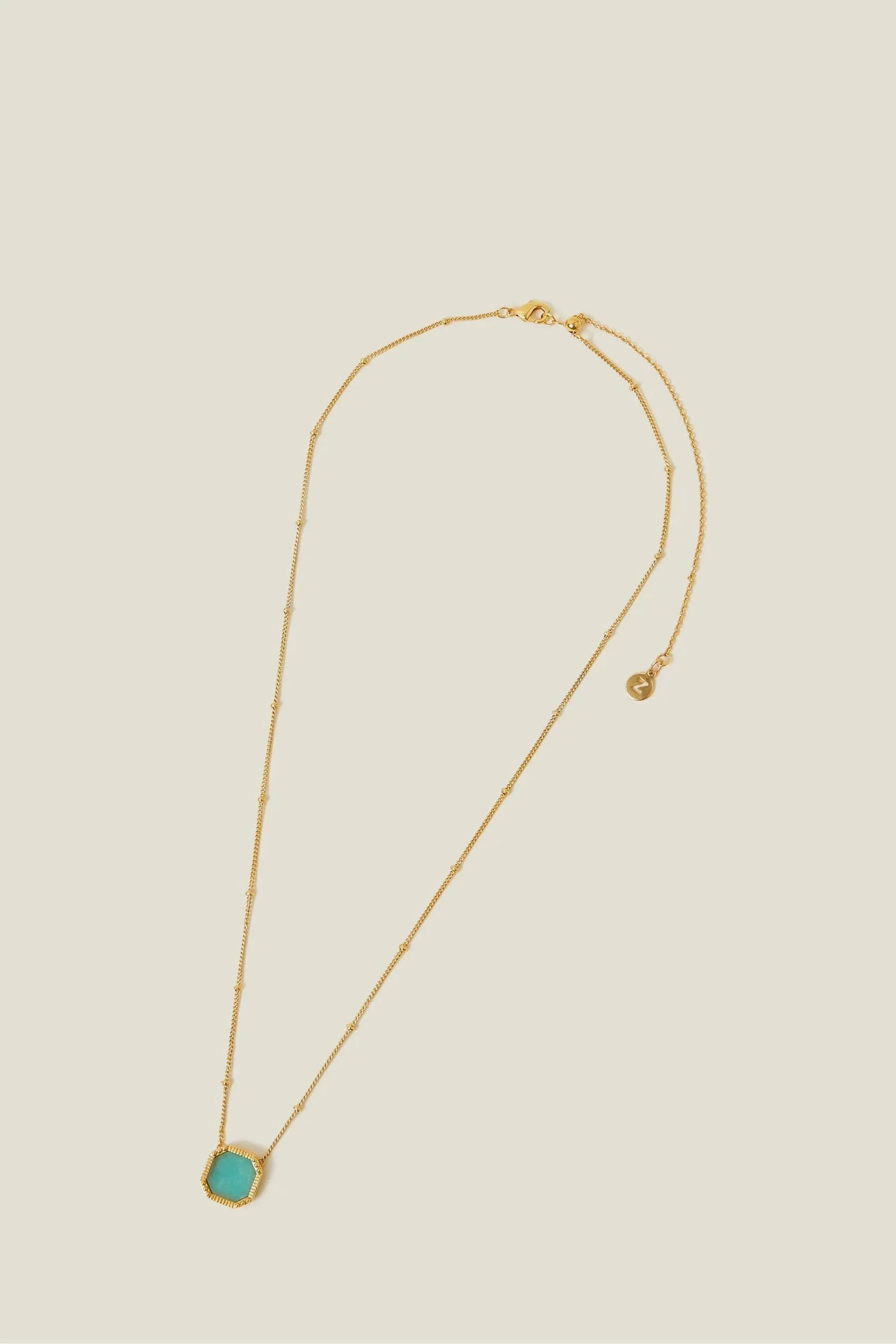Accessorize - Collana placcata 14ct Oro con quarzo