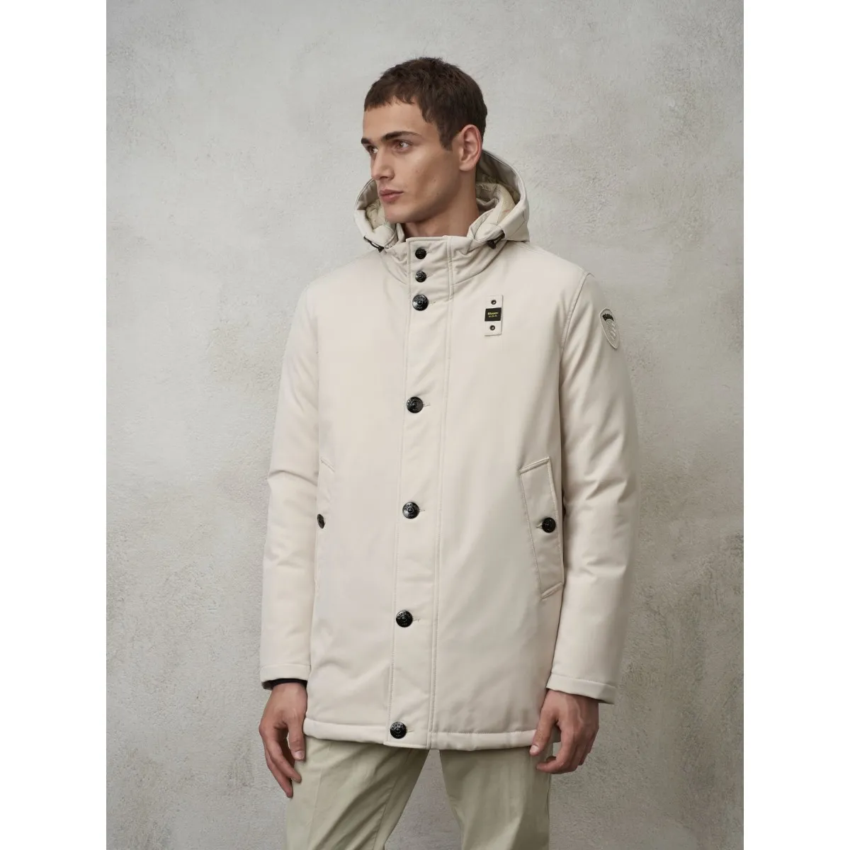 Blauer Parka Uomo Chester Beige
