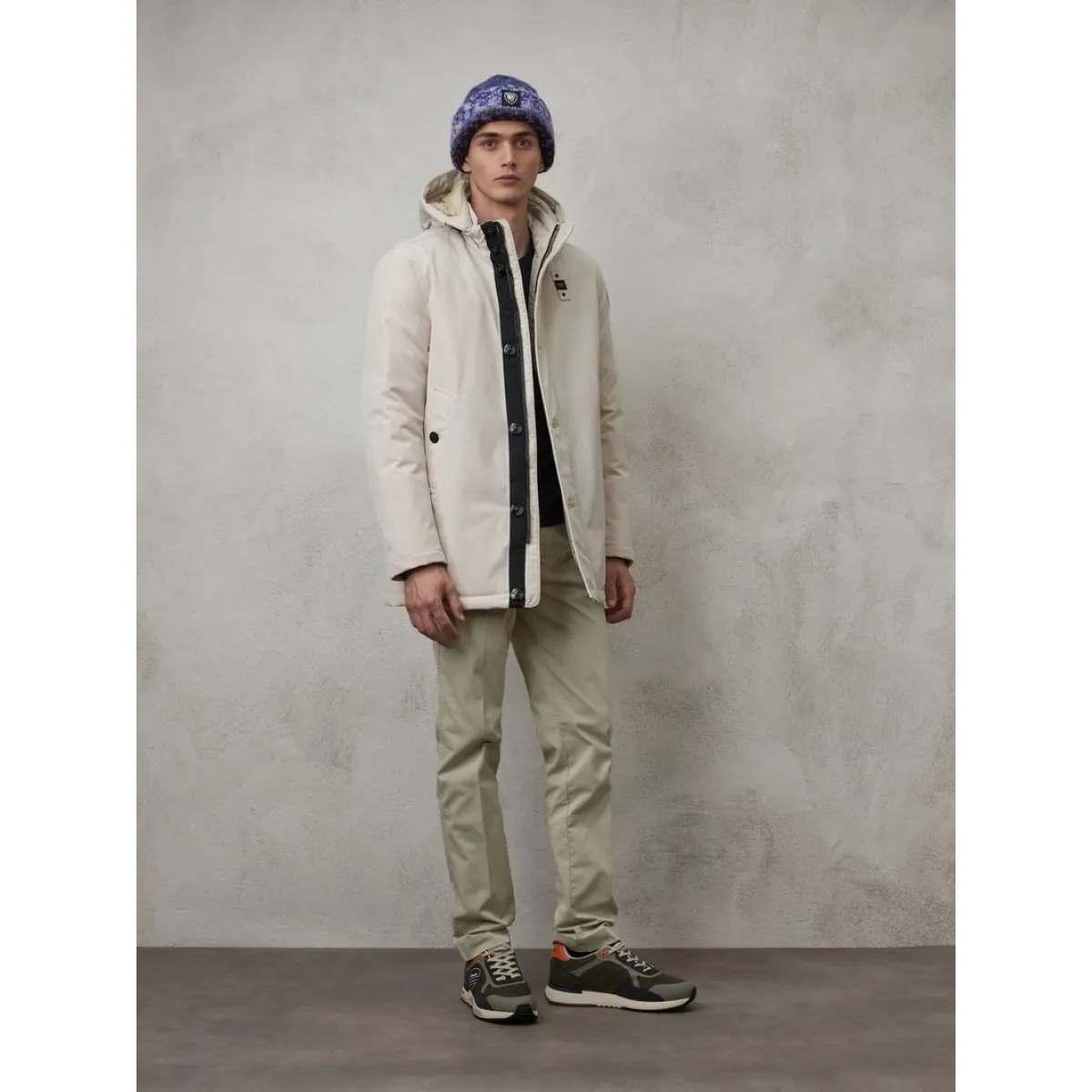 Blauer Parka Uomo Chester Beige