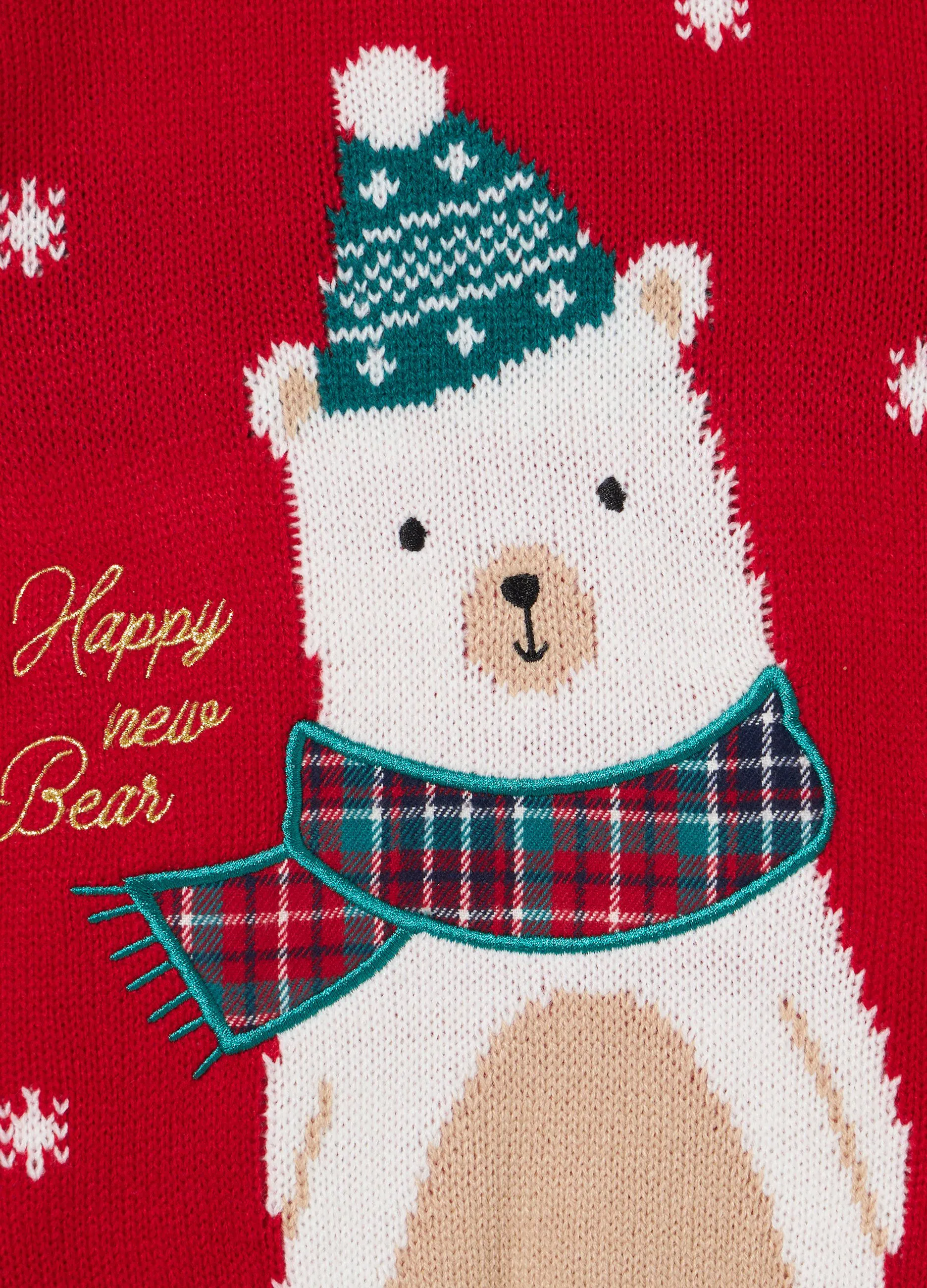 BLUKIDS  Maglia jacquard con ricamo in filo lurex bambino