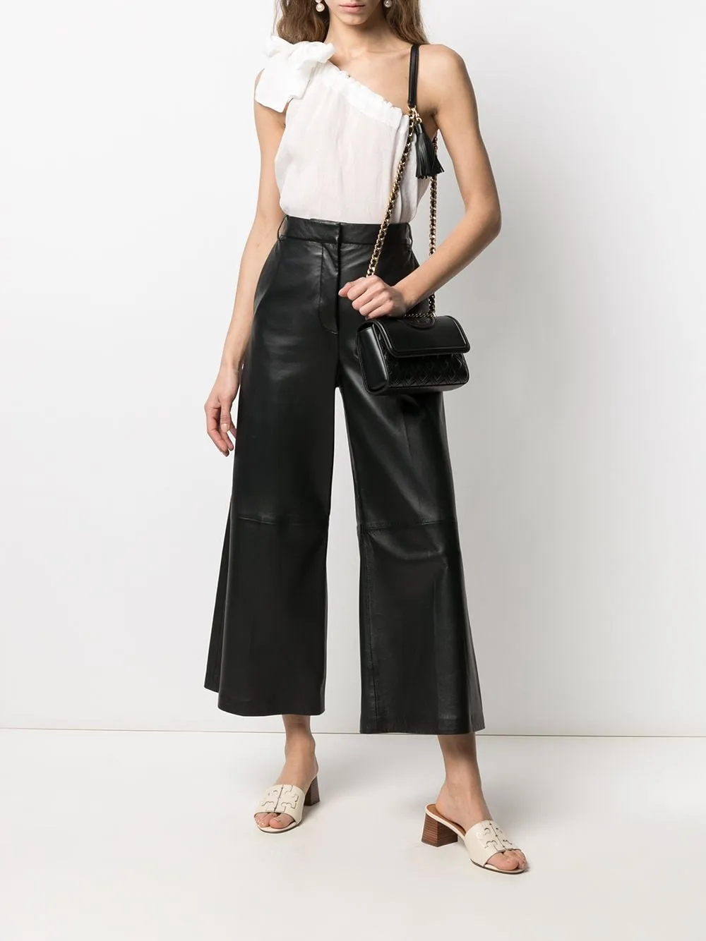 Borsa a spalla Fleming in nero - TORY BURCH -  donna