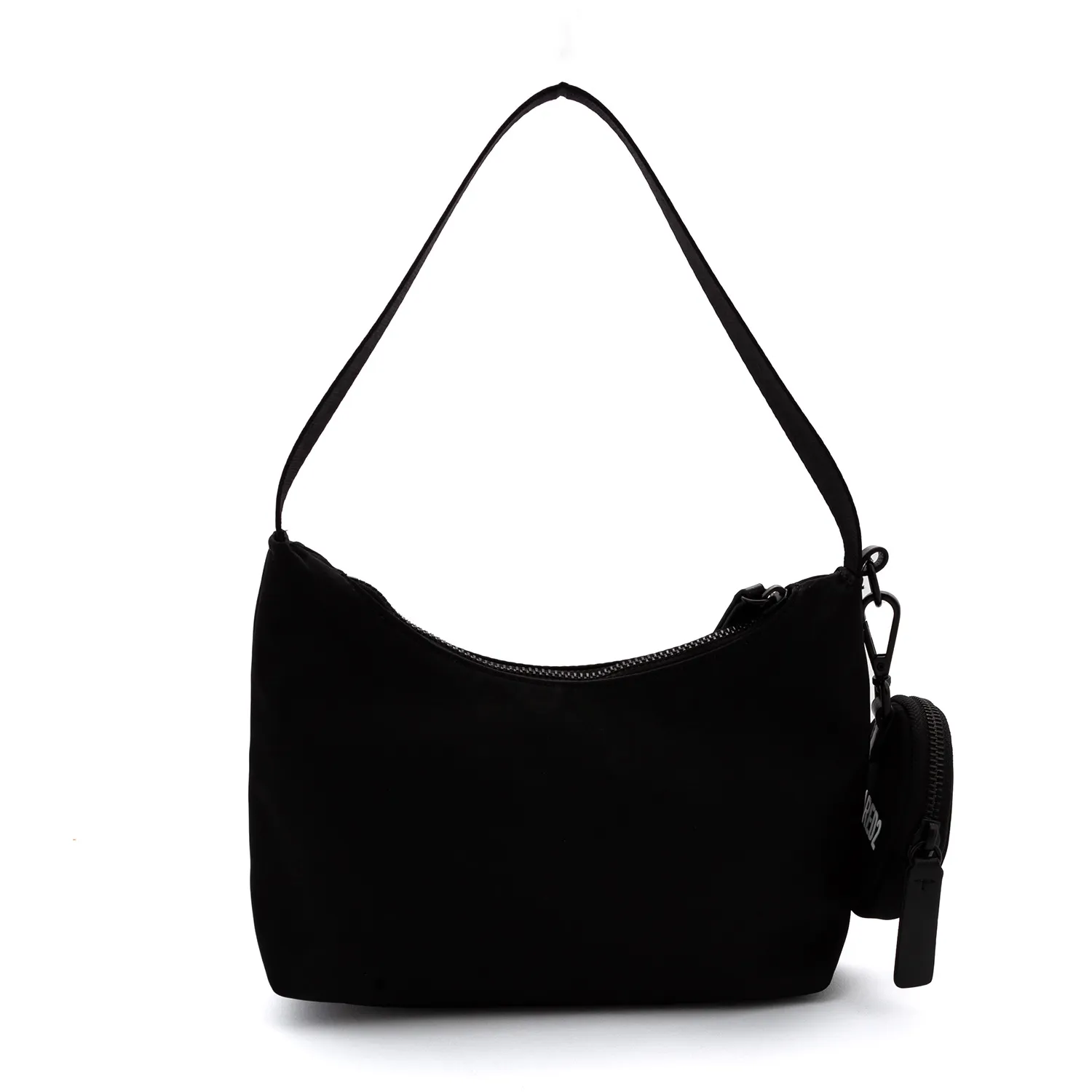Borsa A Spalla Nera Con Logo Bianco E Astuccio