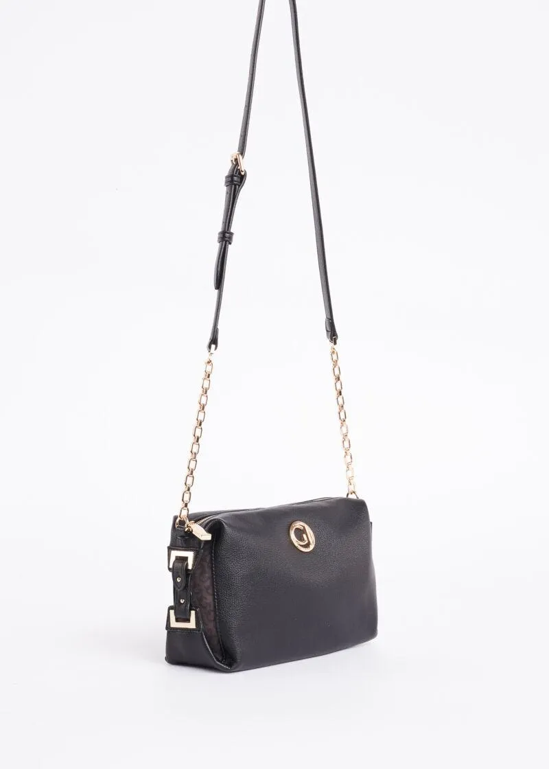 Borsa crossbody con stampa lettering