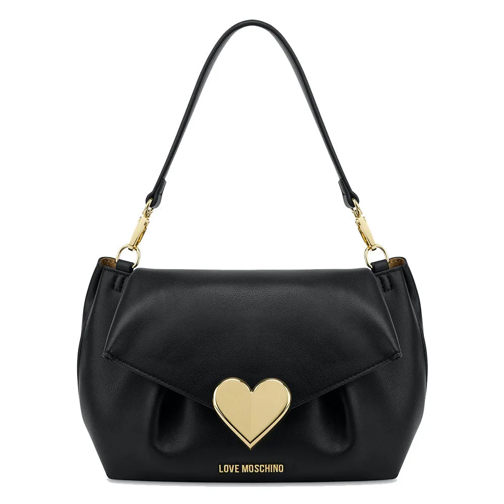 Borsa Donna a Spalla LOVE MOSCHINO linea Gracious Eco-Friendly Nera