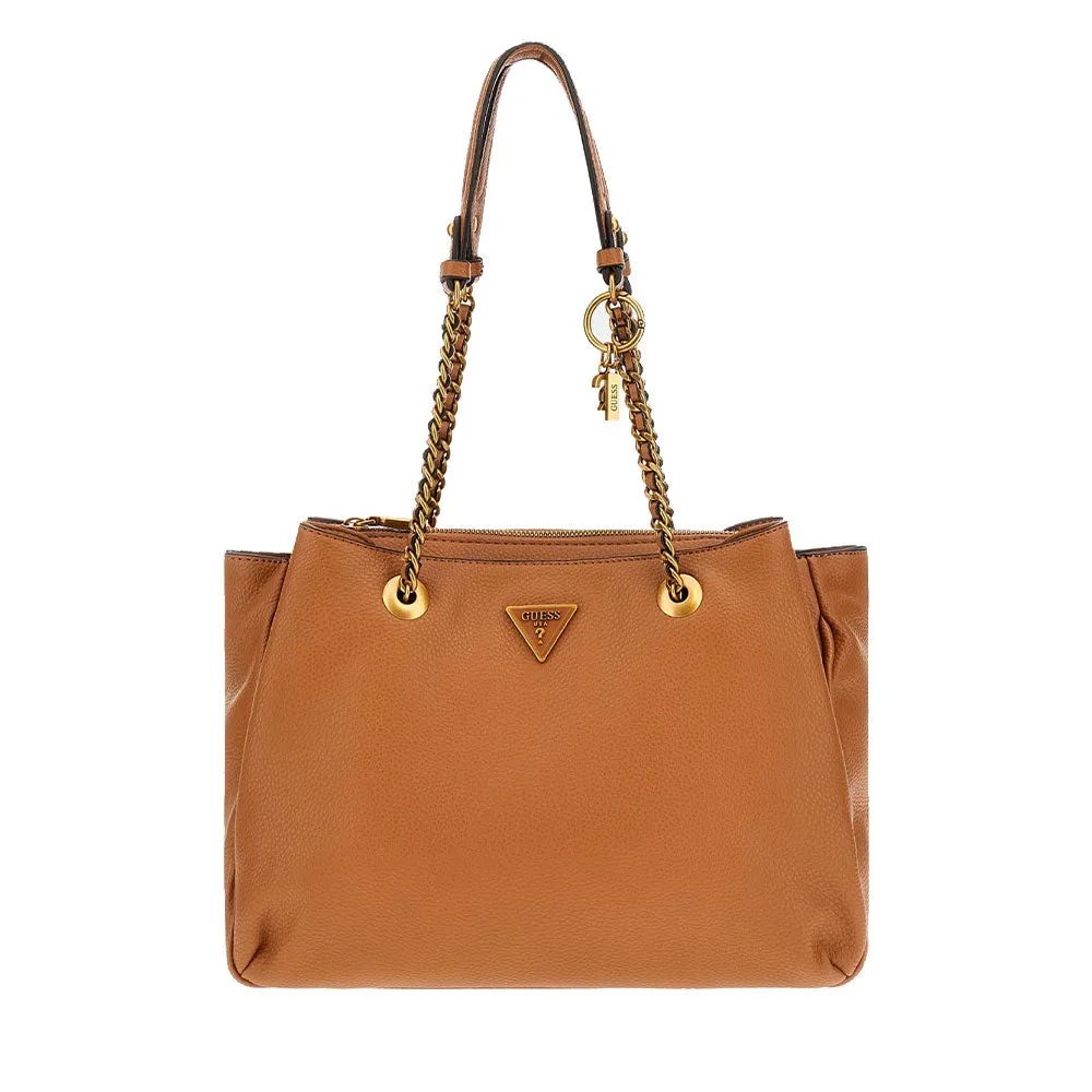 Borsa Donna Shopper a Spalla GUESS Linea Becci colore Cognac