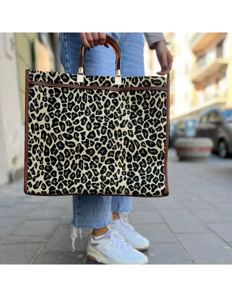 BORSA SHOPPER FLEMY MACULATA