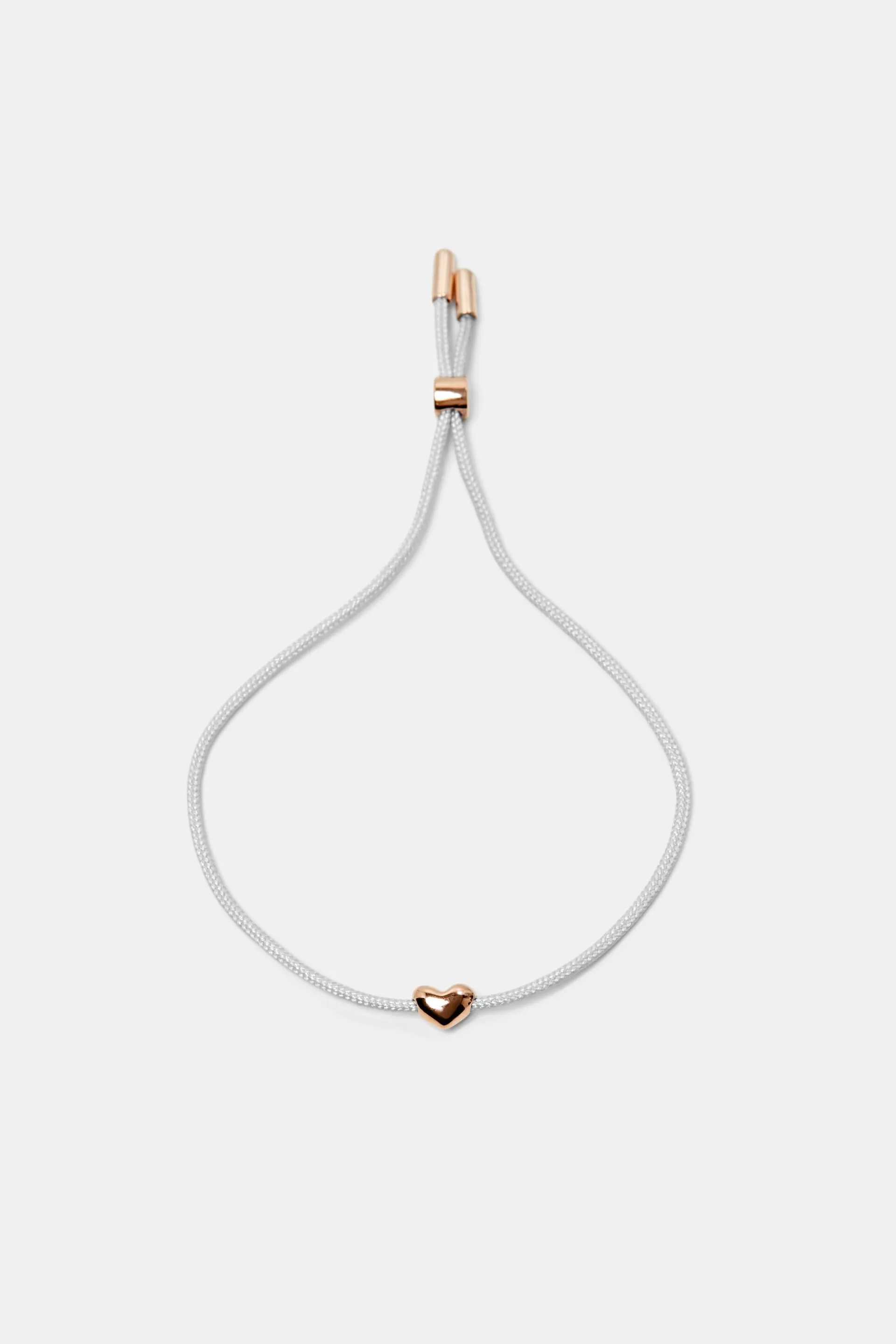 Bracciale con pendente a cuore, argento sterling