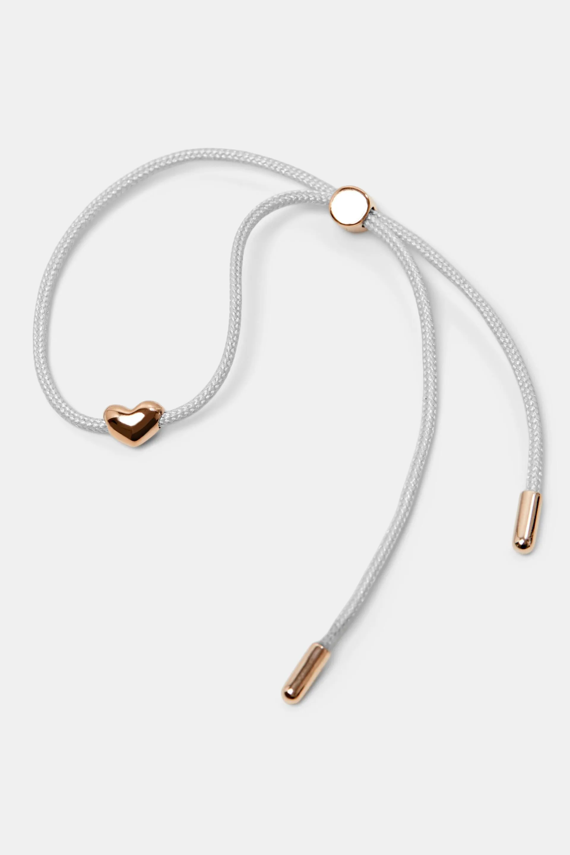 Bracciale con pendente a cuore, argento sterling