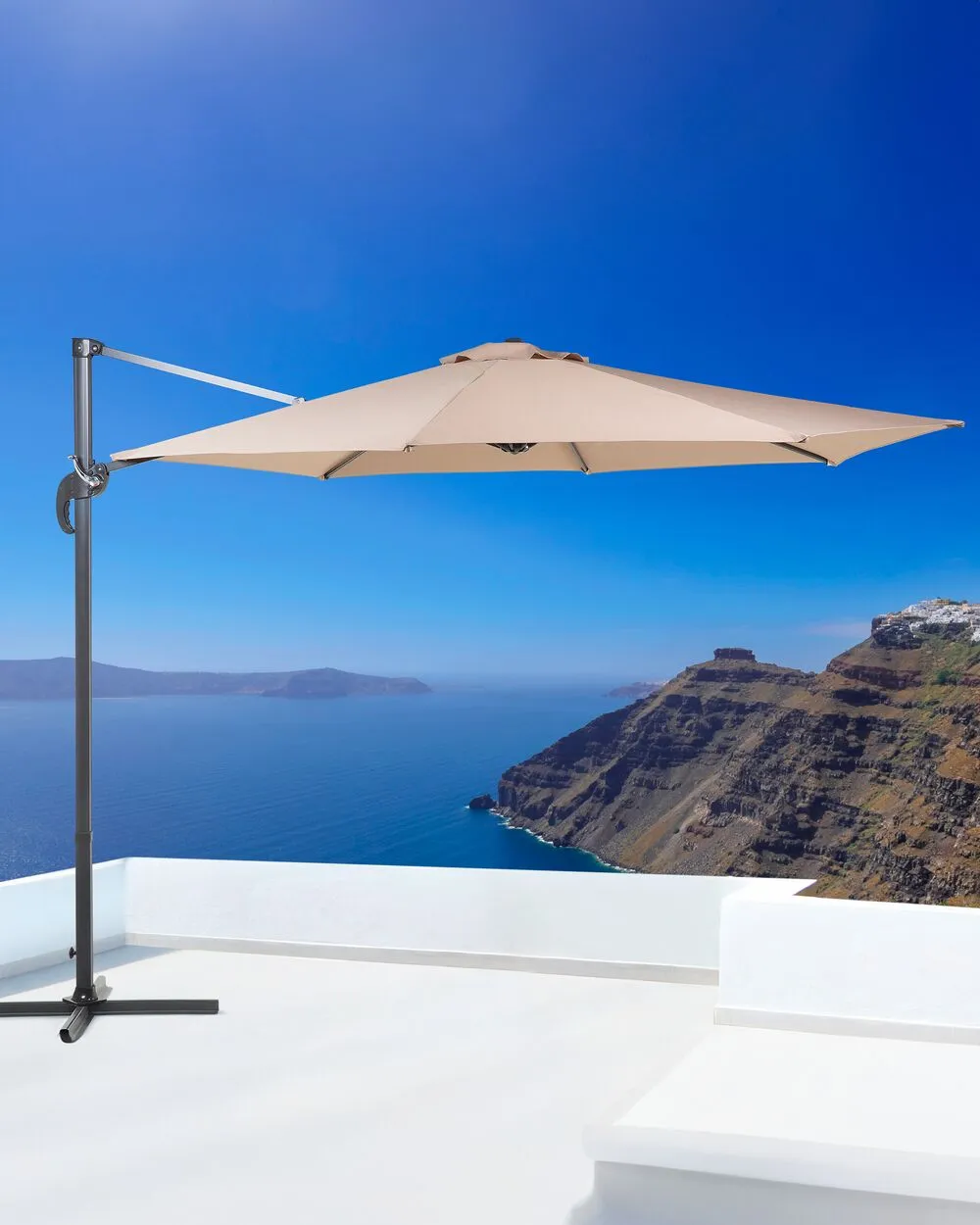 Cantilever Garden Parasol ⌀ 3 m Sand Beige SAVONA