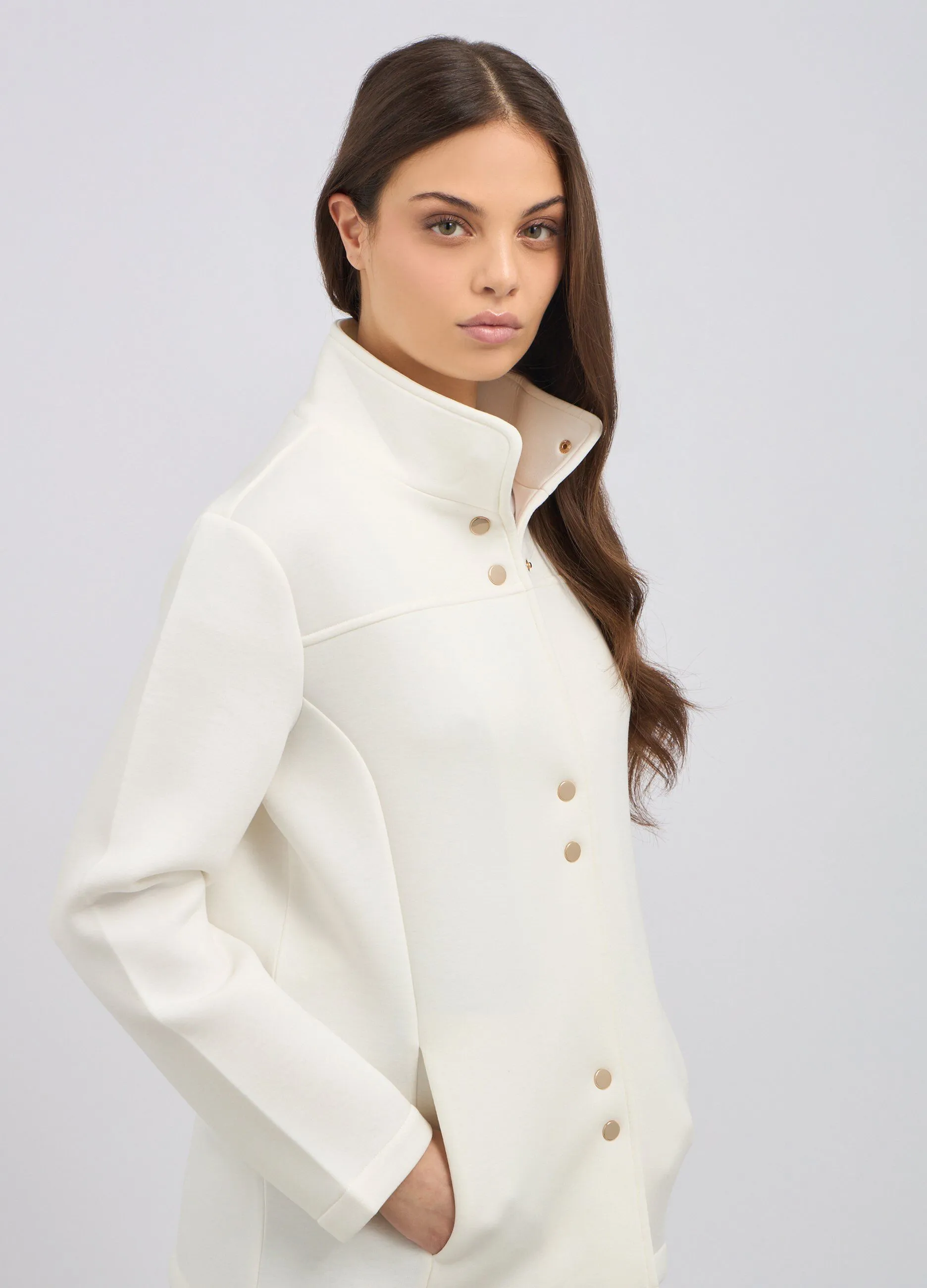 Cappotto in neoprene donna
