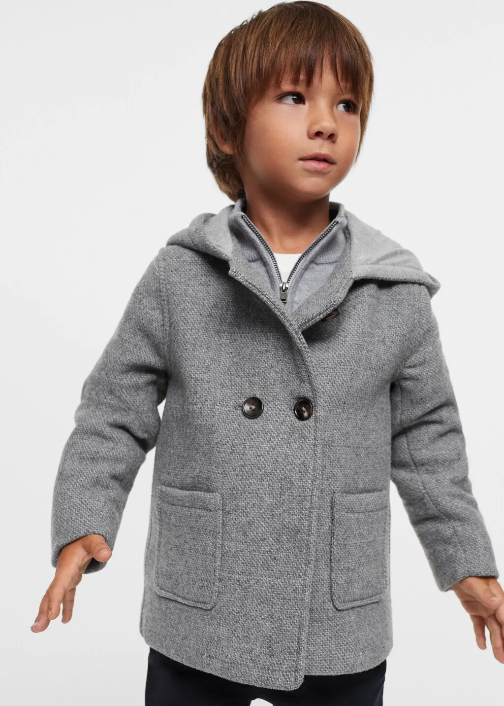 Cappotto lana doppia abbottonatura