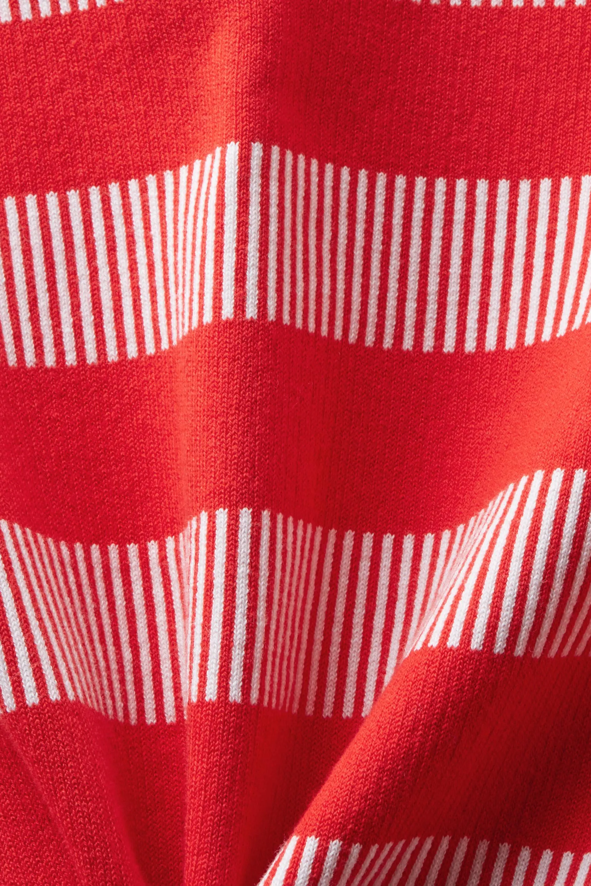 Cardigan cropped a righe jacquard