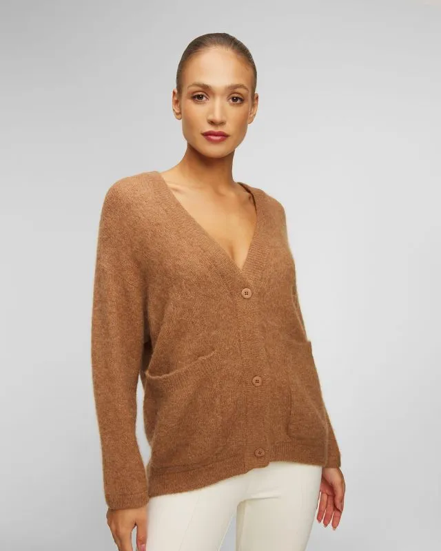 Cardigan marrone in alpaca da donna Deha