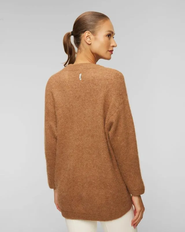 Cardigan marrone in alpaca da donna Deha