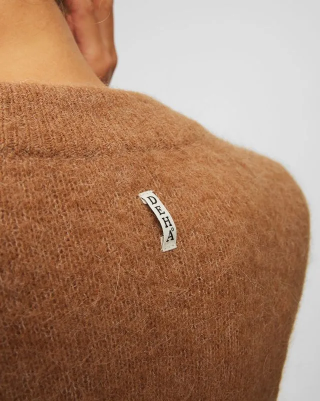 Cardigan marrone in alpaca da donna Deha