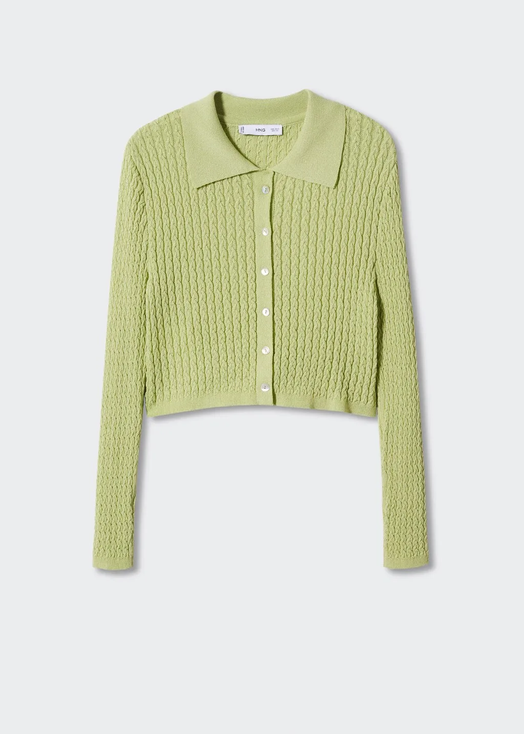Cardigan top maglia intrecciata