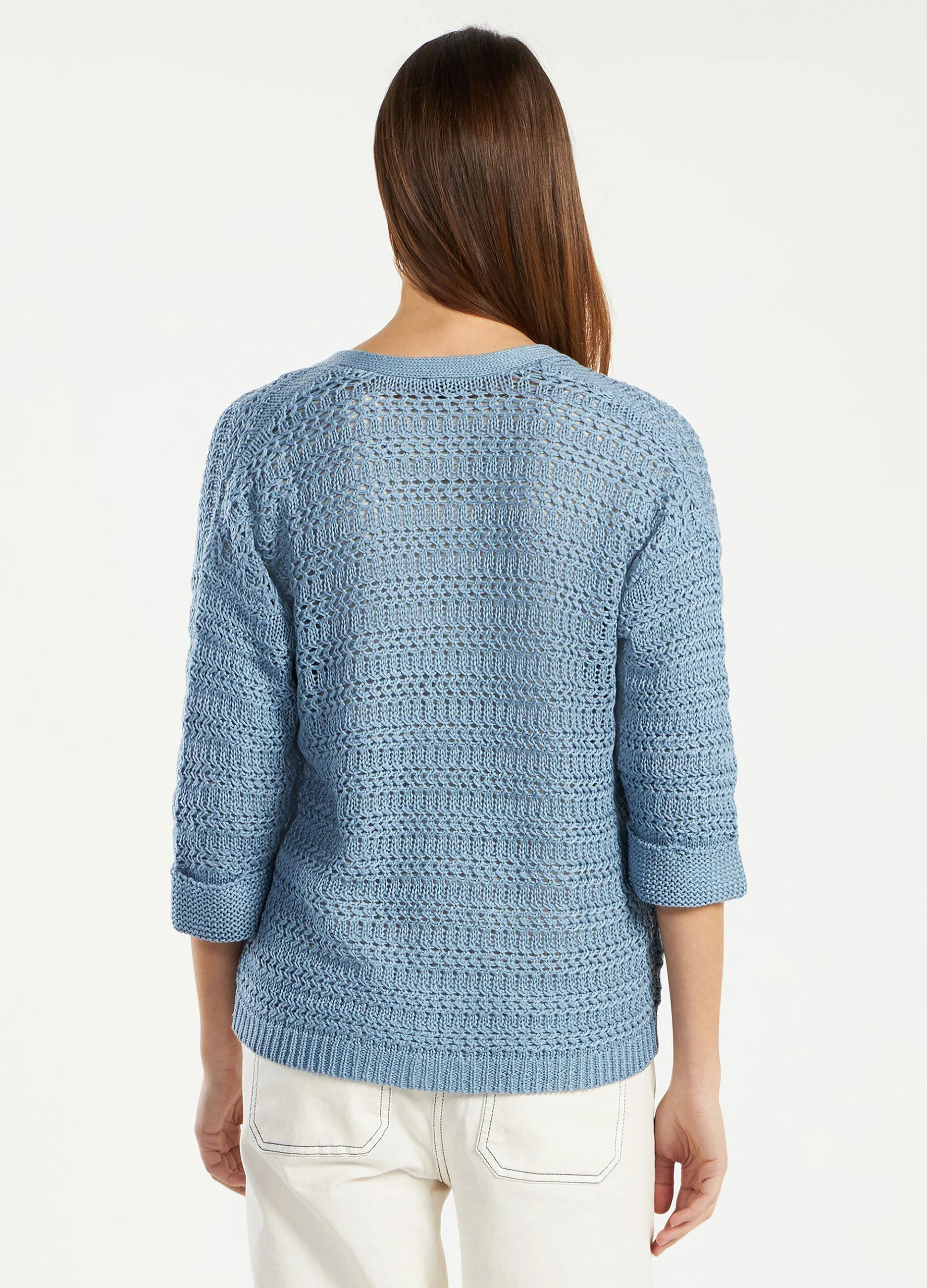 Cardigan tricot aperto donna