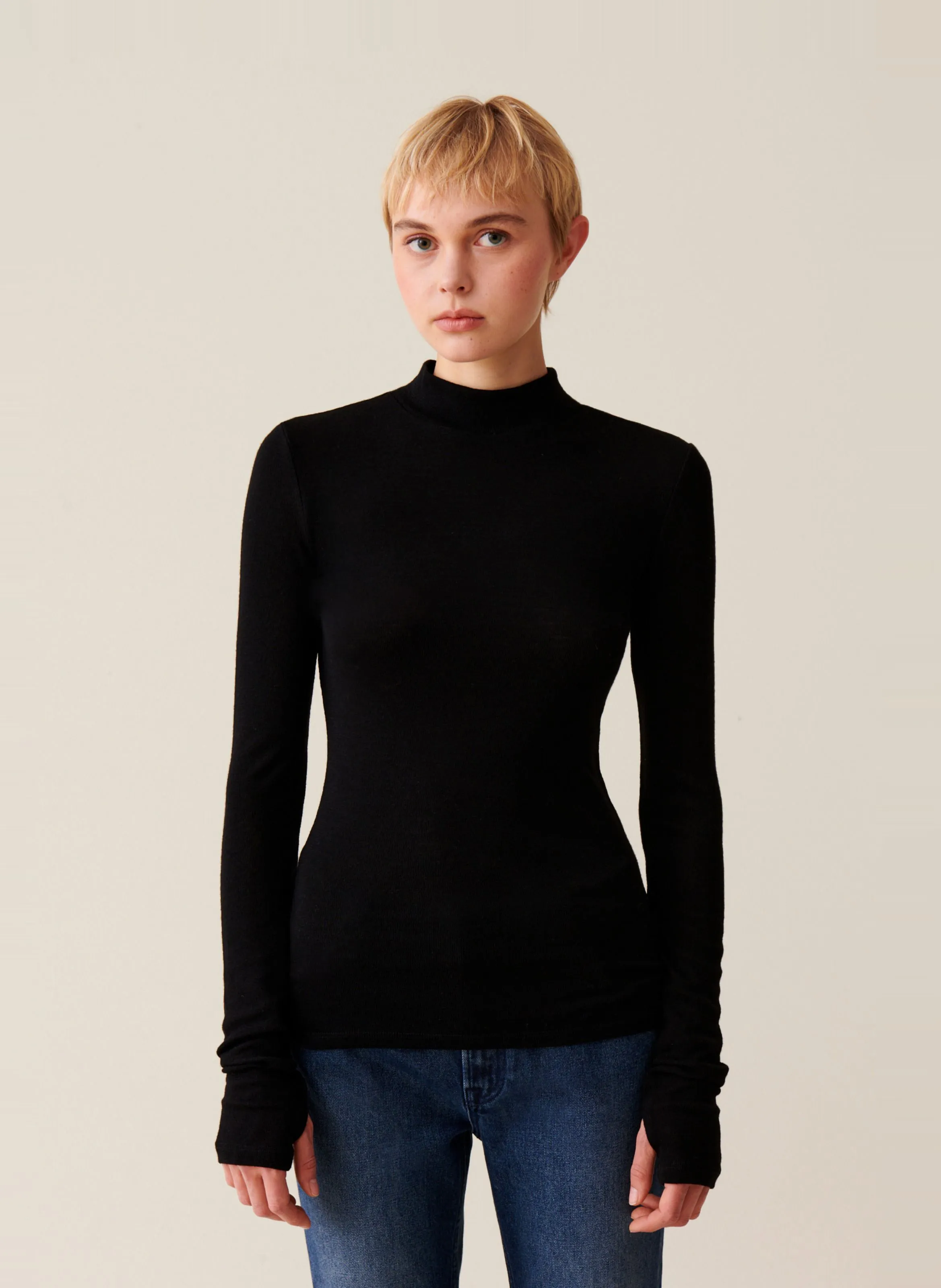  CLAUDIE PIERLOT   Maglia in lana a maniche lunghe | Nero