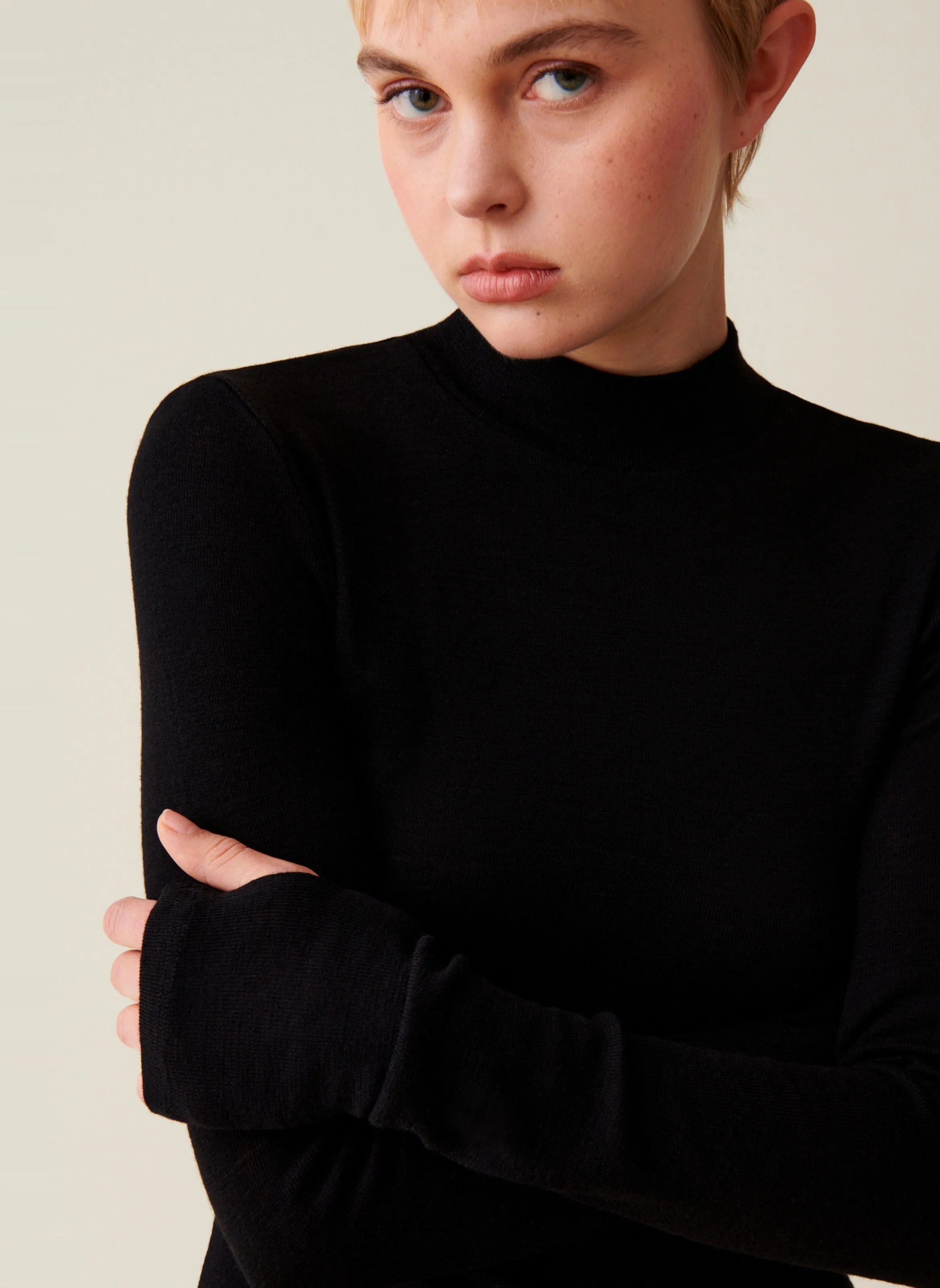  CLAUDIE PIERLOT   Maglia in lana a maniche lunghe | Nero