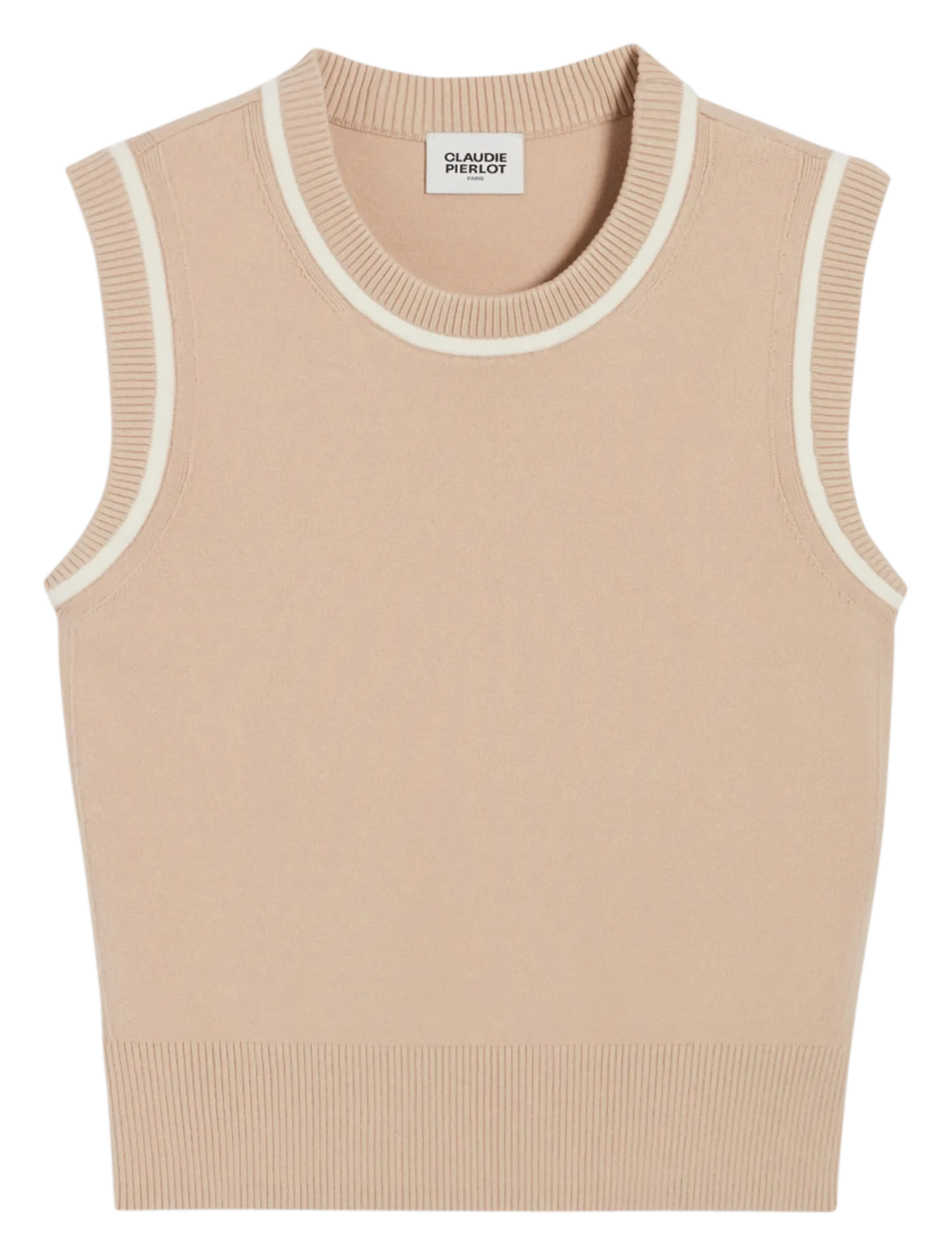  CLAUDIE PIERLOT   Maglione scollo tondo in maglia | Beige