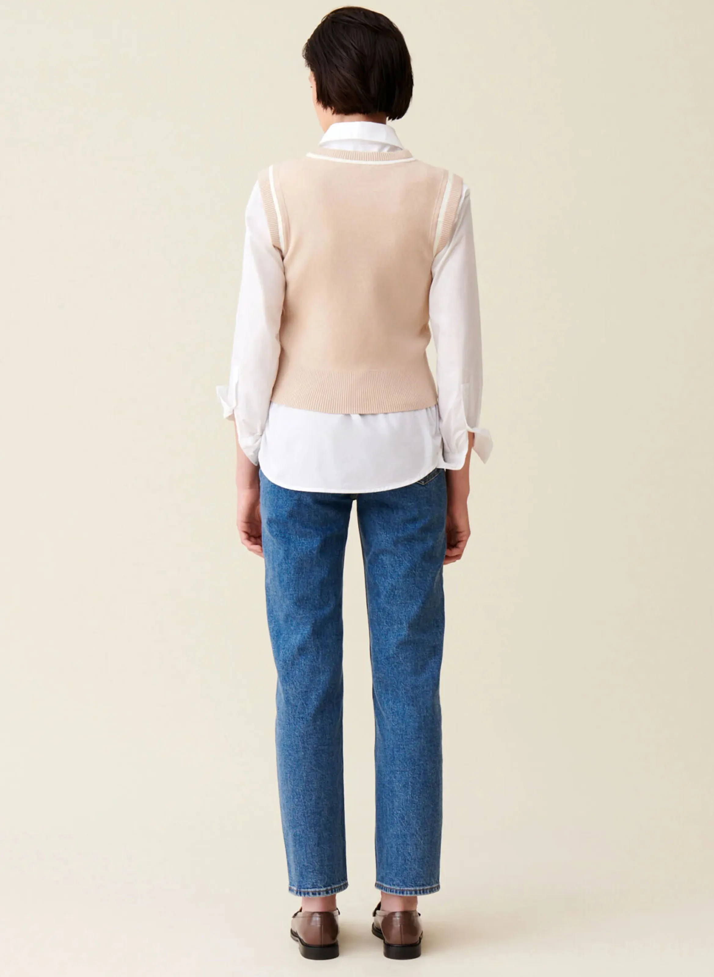  CLAUDIE PIERLOT   Maglione scollo tondo in maglia | Beige