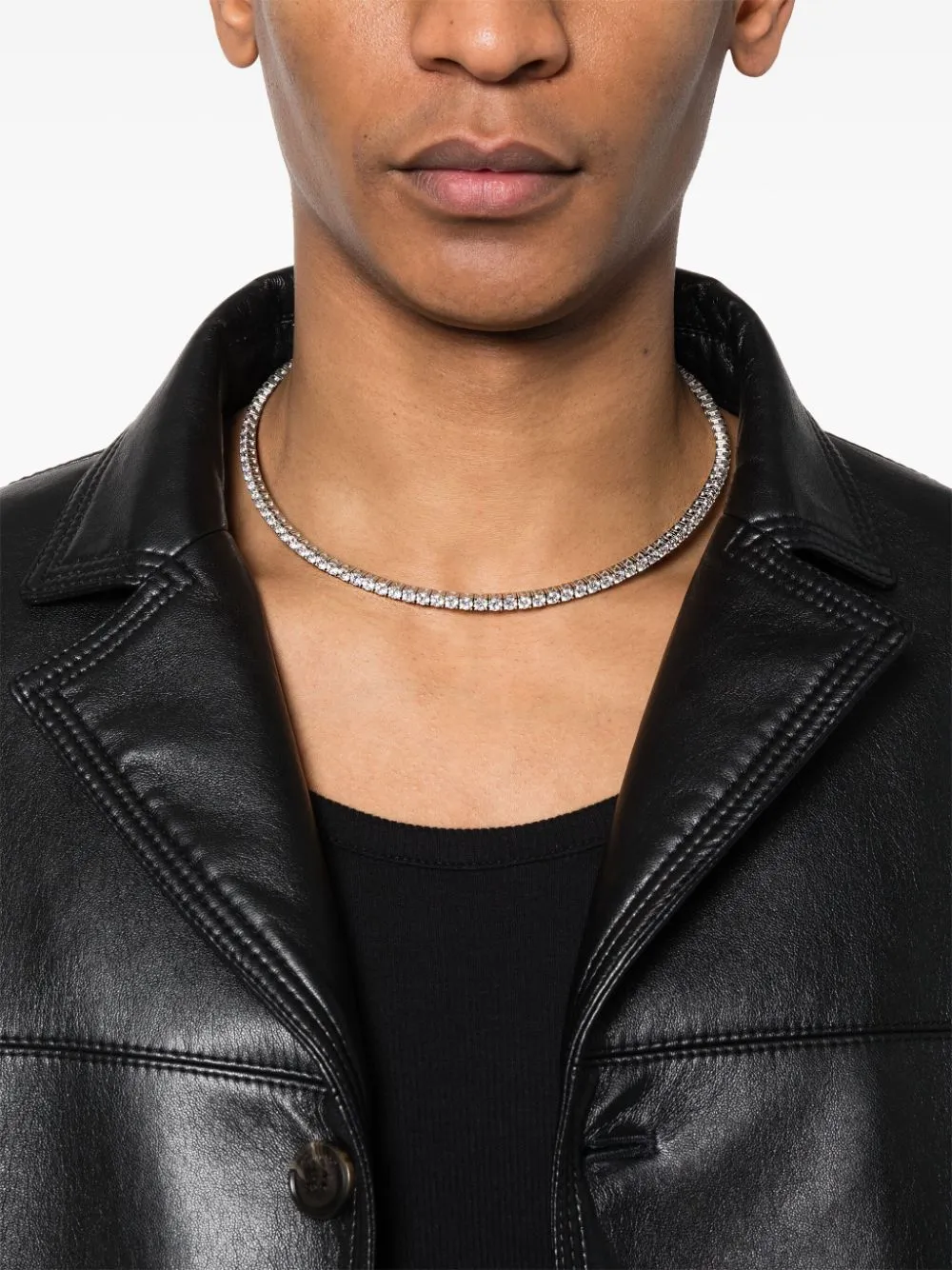 Collana Tennis con cristalli in argento di Darkai - unisex