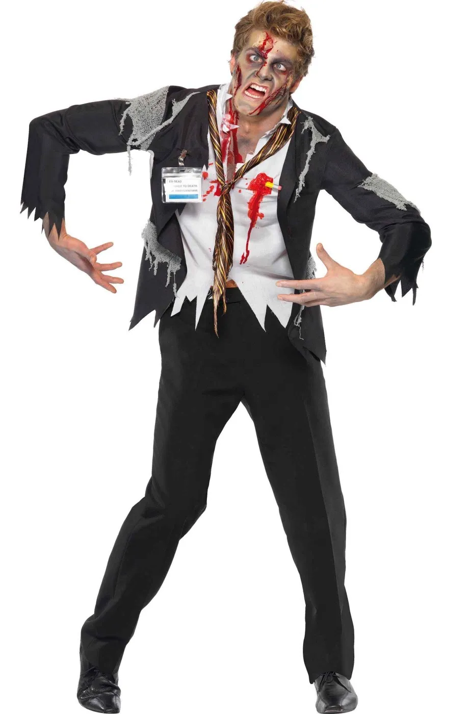 Costume Halloween uomo impiegato zombie