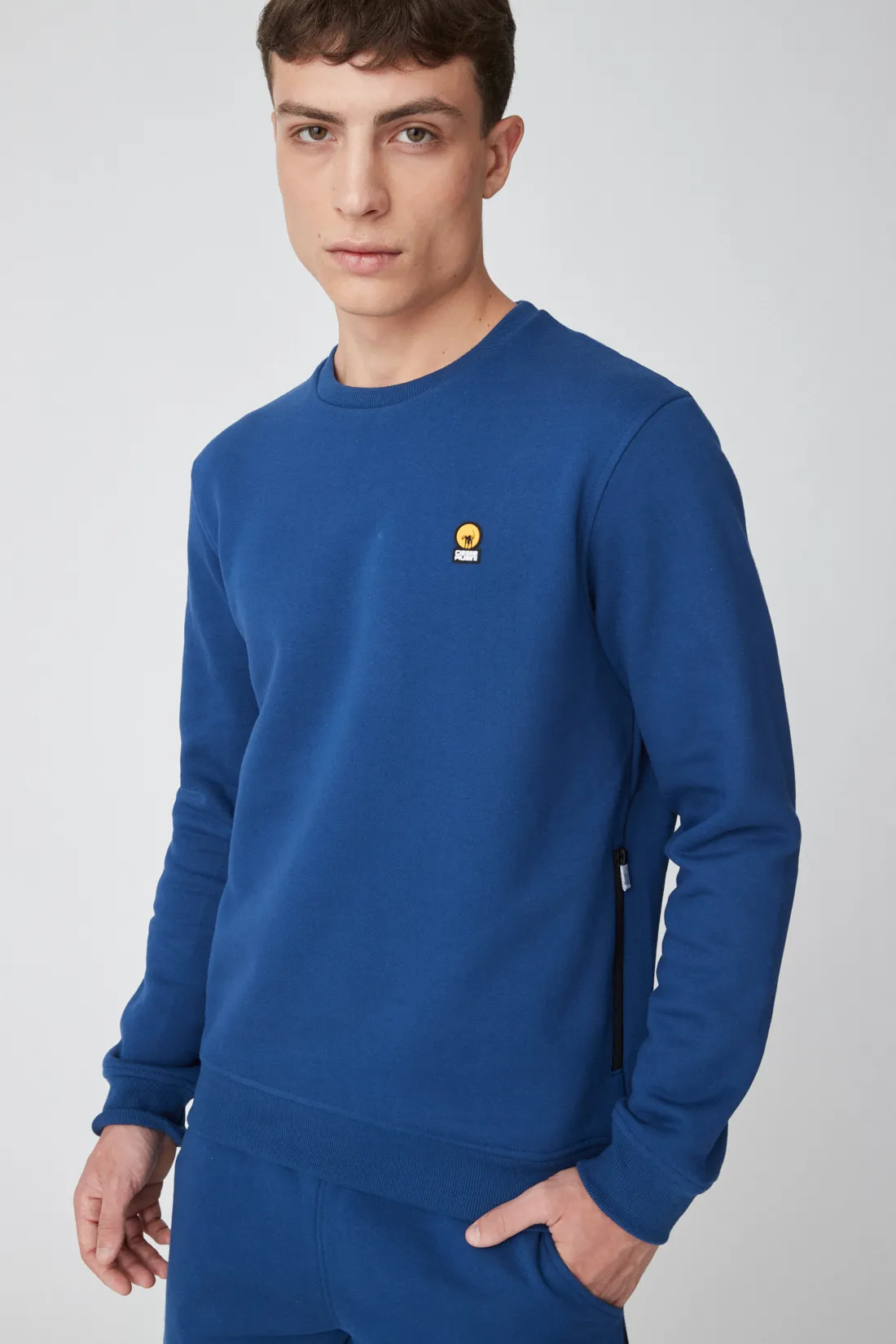 DER – Felpa bluette girocollo
