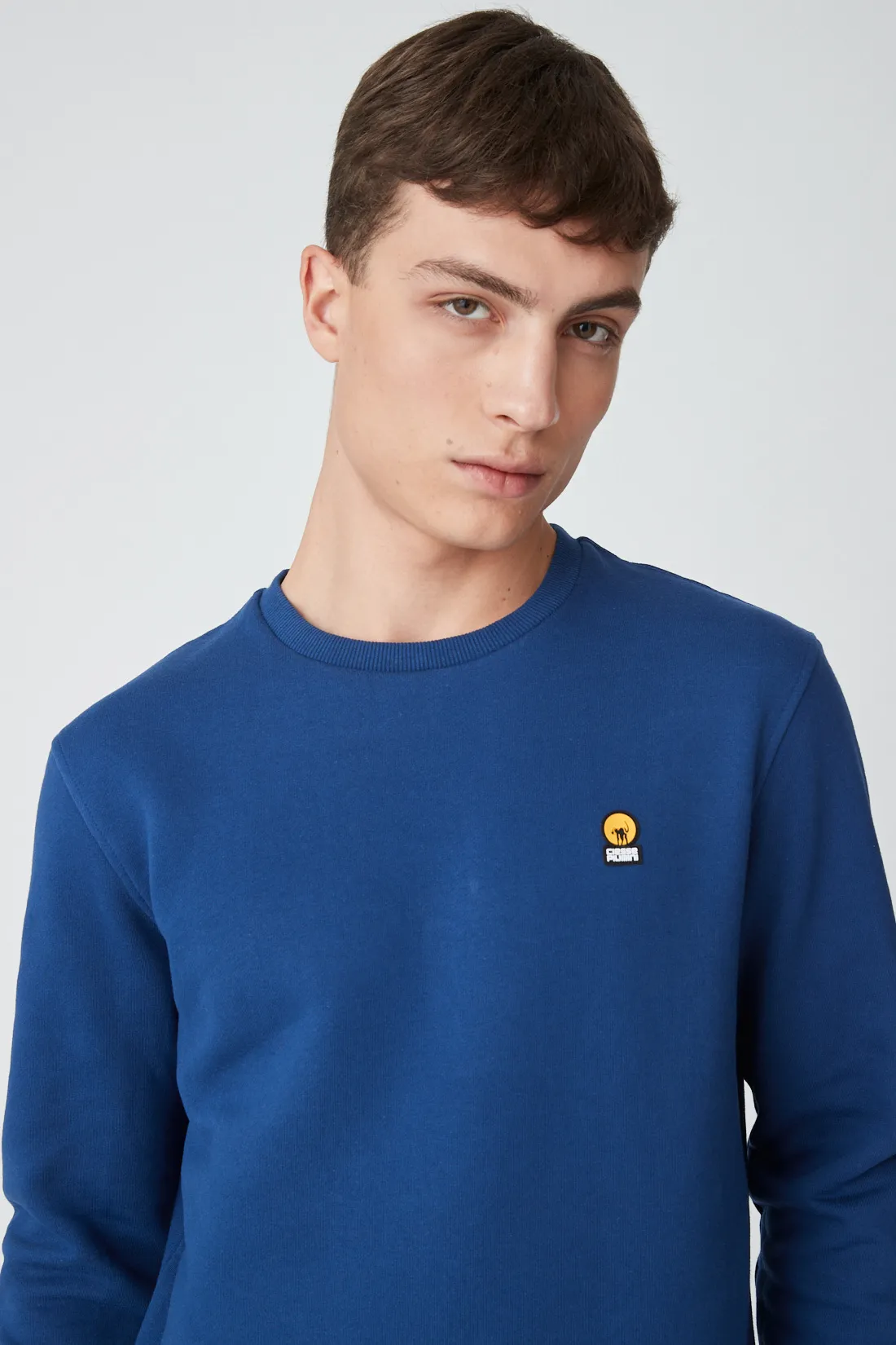 DER – Felpa bluette girocollo