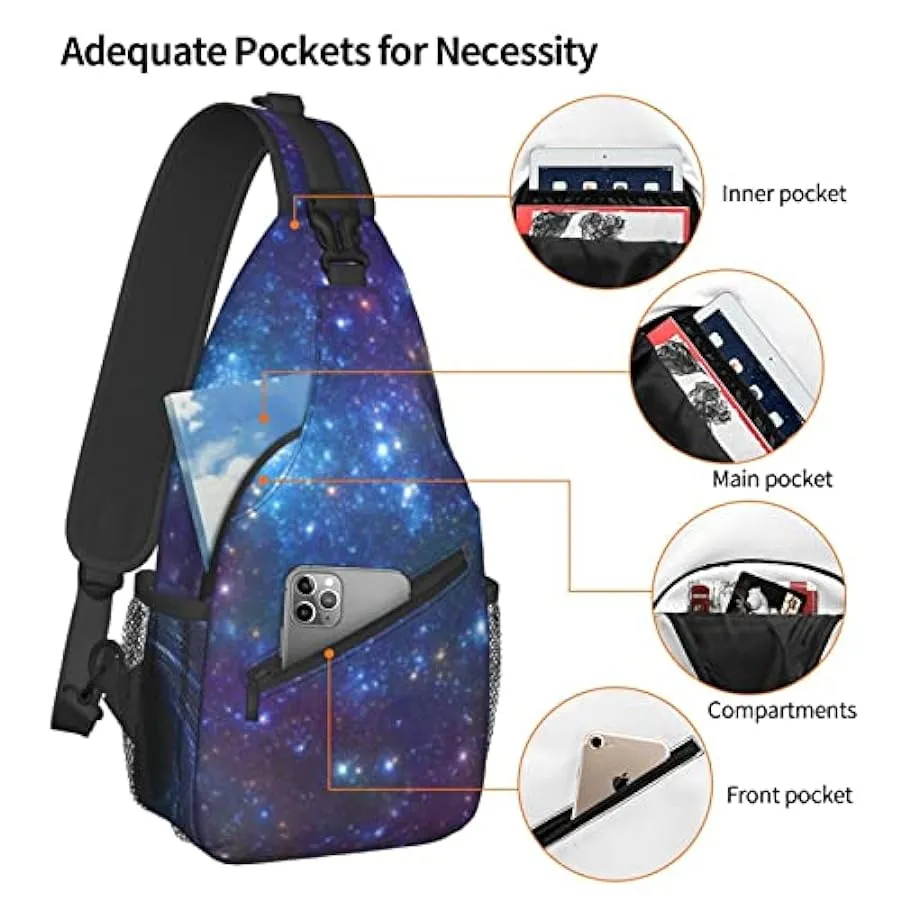 DJNGN Borsa a tracolla Galaxy, borsa a tracolla, zaino da trekking all’aperto per il fine settimana, adatto per uomini e donne 2