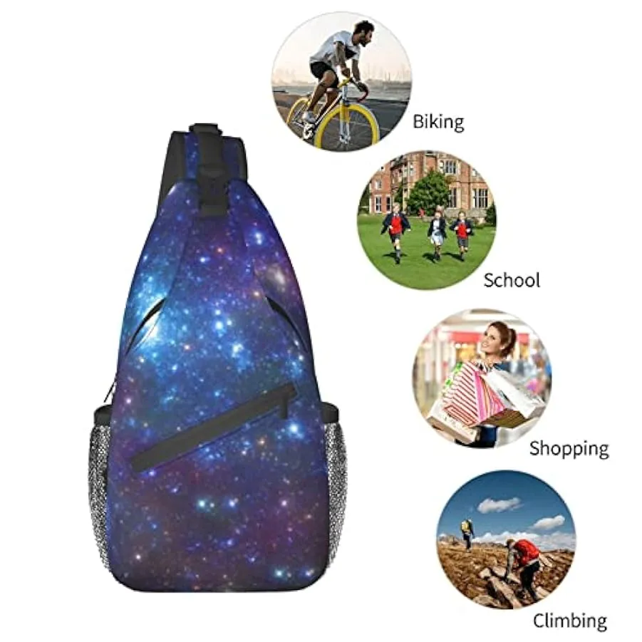 DJNGN Borsa a tracolla Galaxy, borsa a tracolla, zaino da trekking all’aperto per il fine settimana, adatto per uomini e donne 2