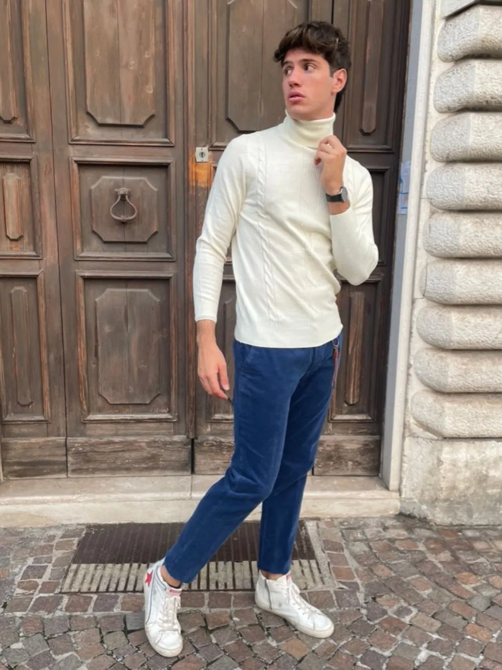 Dolcevita strutturato con trecce