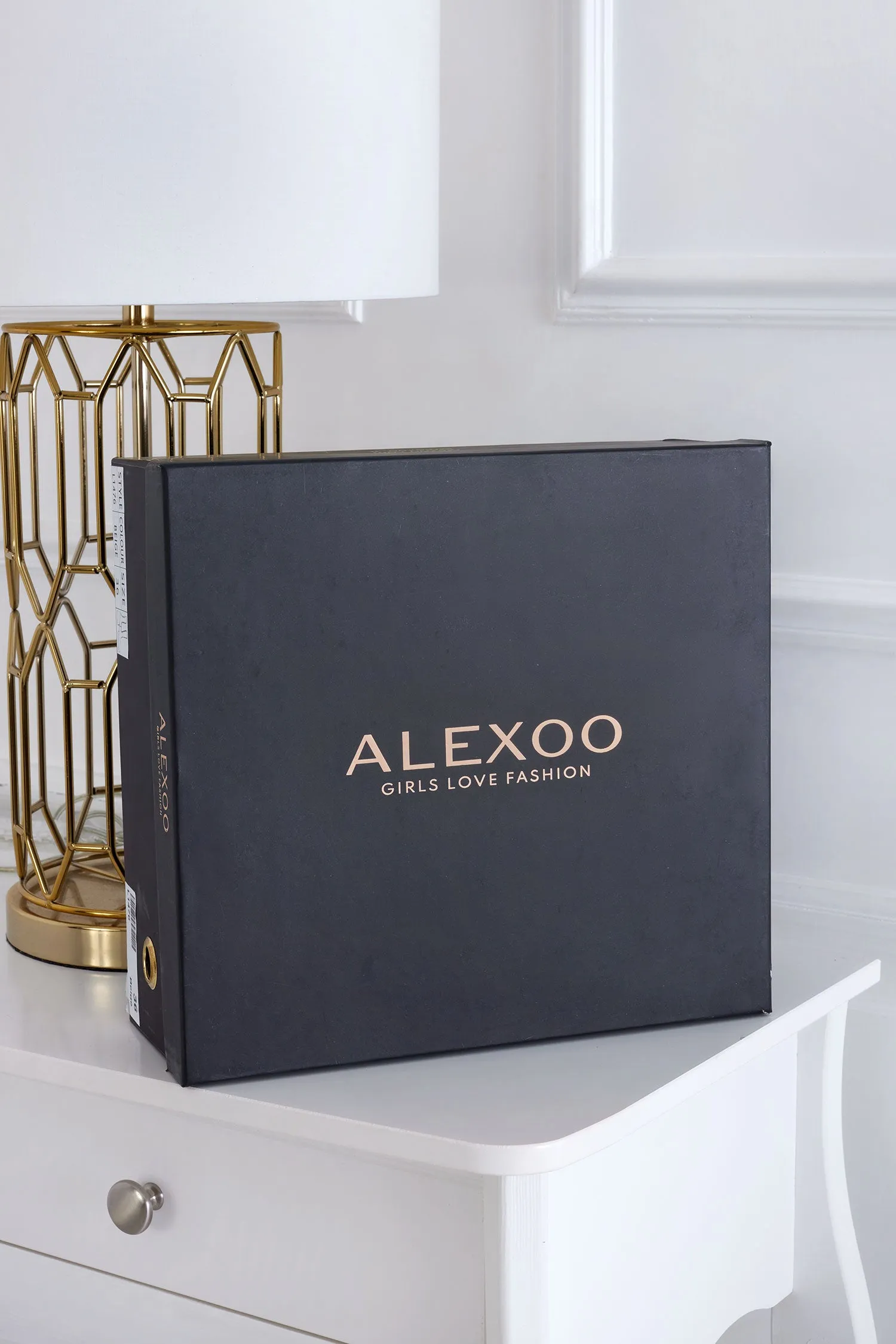 DOMINIQUE - Stivali Alexoo beige traforati con tacco comodo