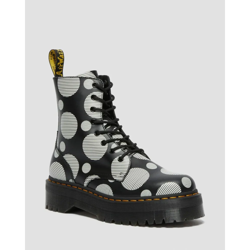 DR MARTENS - STIVALI PLATFORM DI PELLE JADON POLKA DOT SMOOTH - 26882009