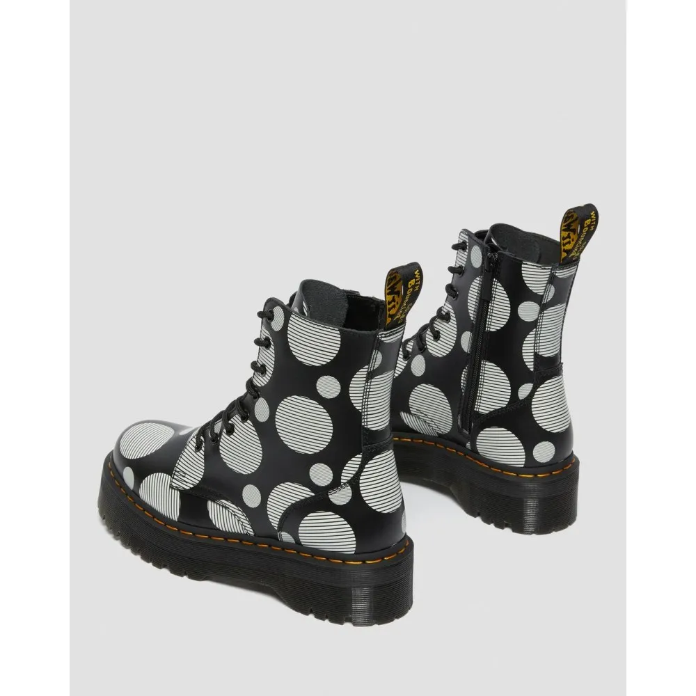 DR MARTENS - STIVALI PLATFORM DI PELLE JADON POLKA DOT SMOOTH - 26882009
