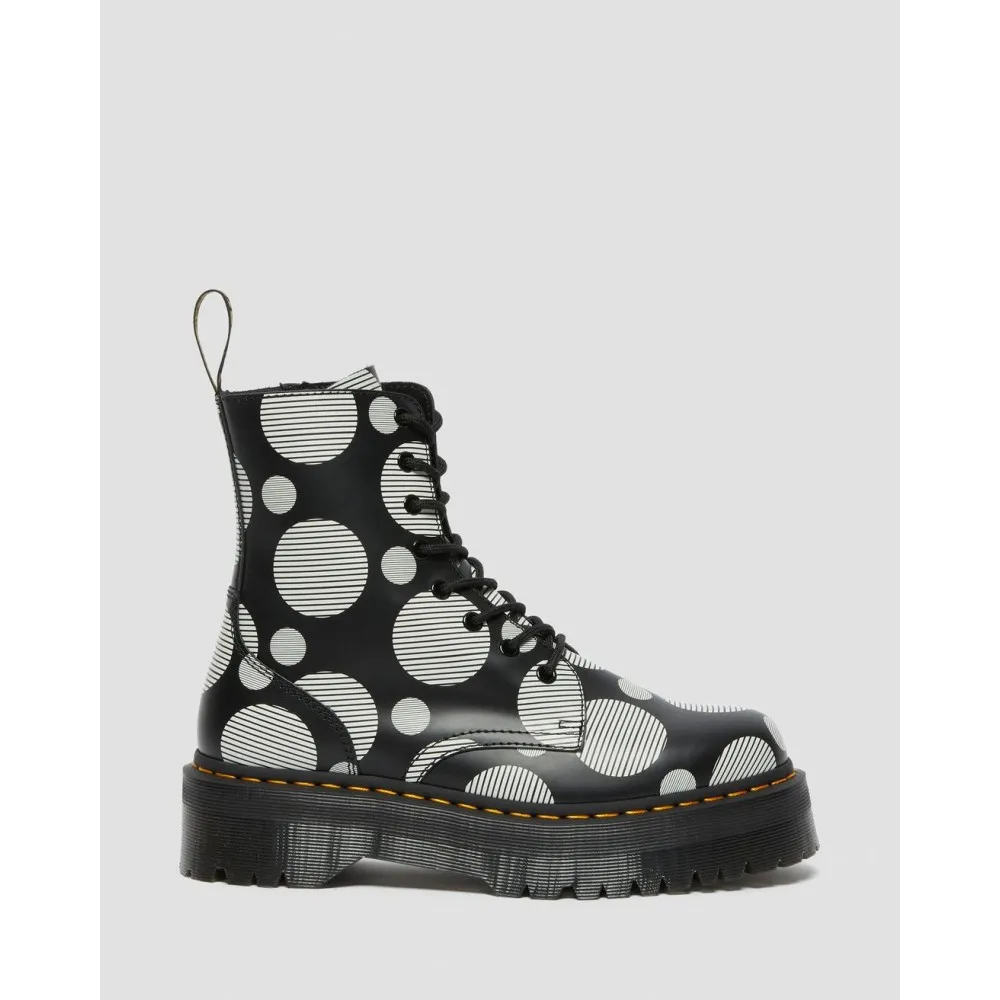 DR MARTENS - STIVALI PLATFORM DI PELLE JADON POLKA DOT SMOOTH - 26882009