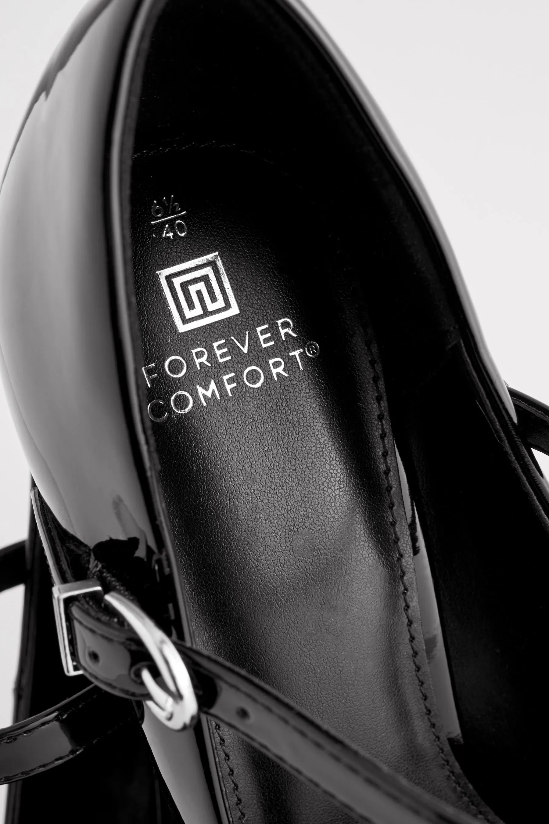 Forever Comfort - Scarpe Mary Jane con tacco e punta rotonda