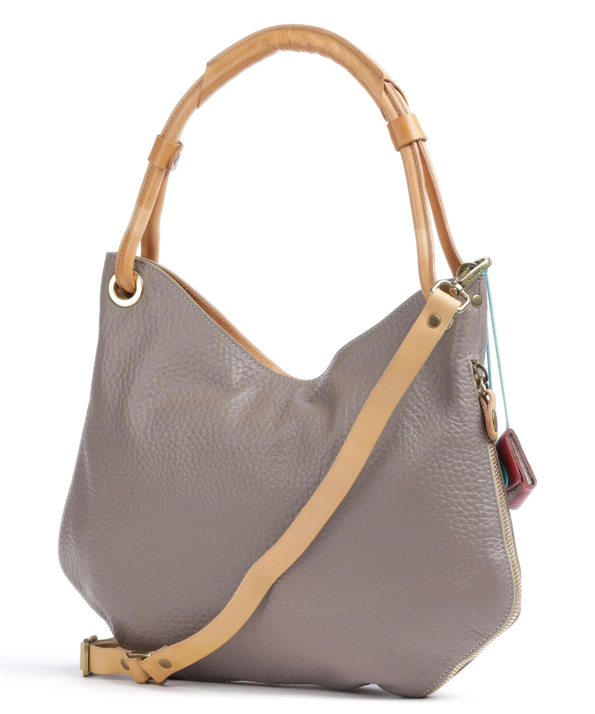  Gabs Aisha M Borsa hobo pelle di vitello grana taupe  