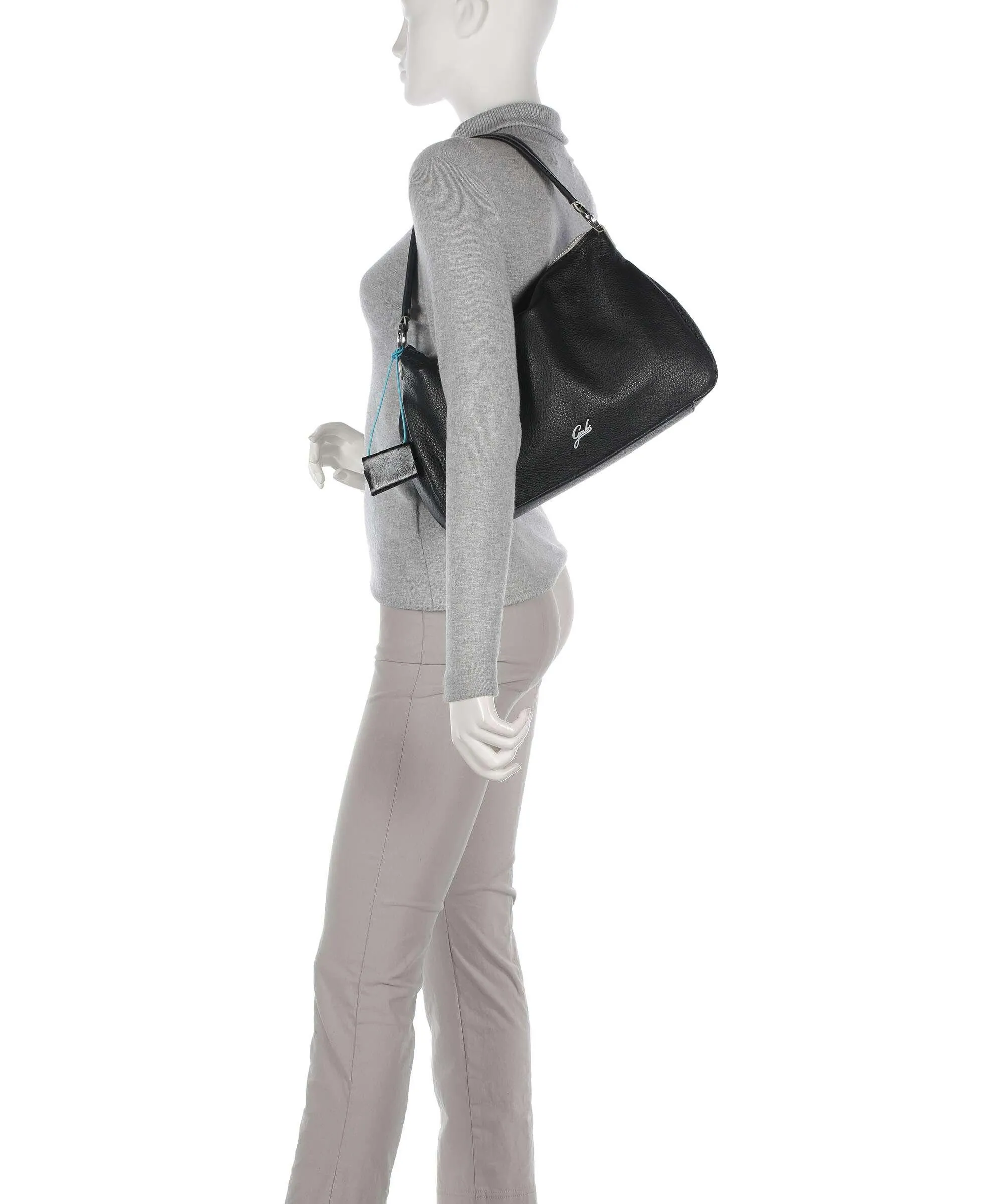  Gabs Calliope M Borsa hobo pelle di vitello grana nero  