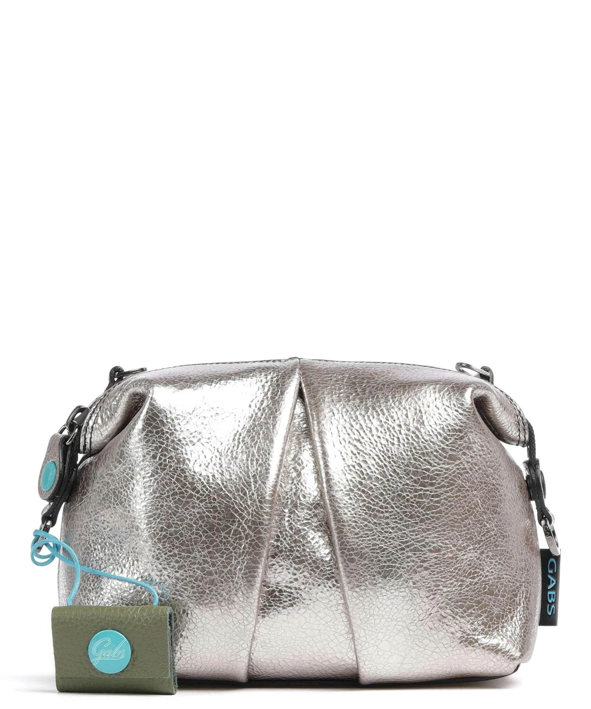  Gabs Lou M Borsa a tracolla pelle di vitello grana argento  