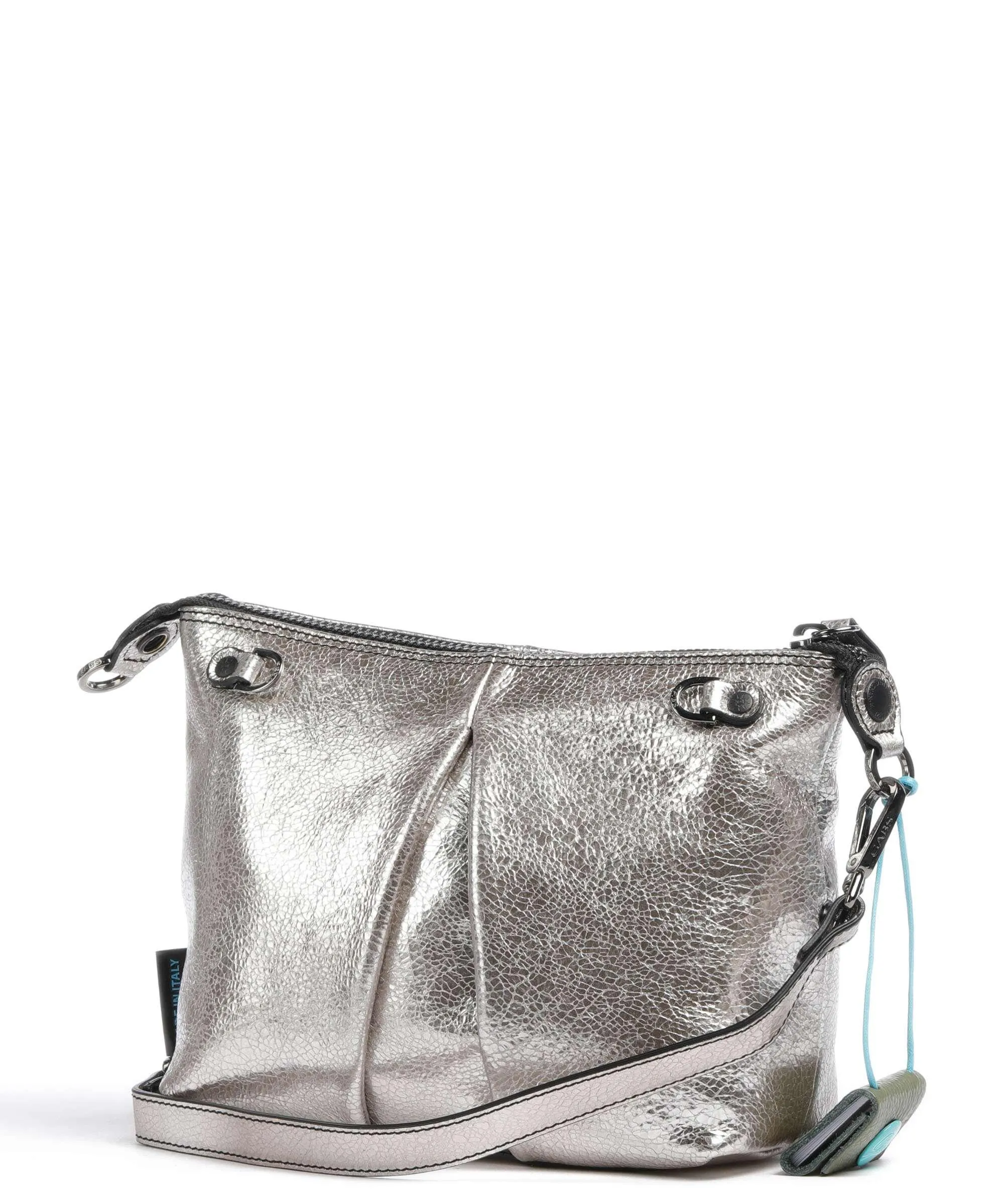  Gabs Lou M Borsa a tracolla pelle di vitello grana argento  