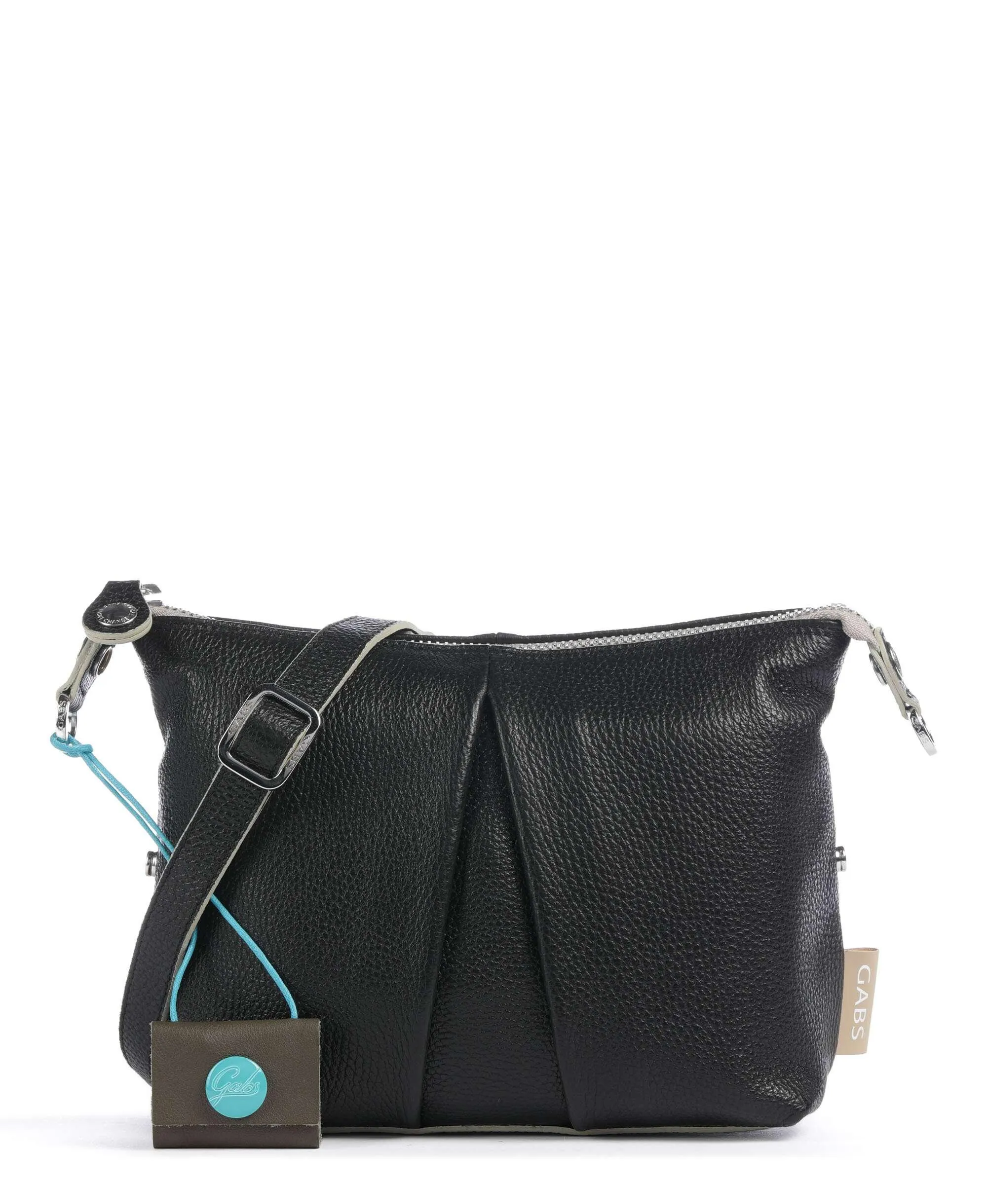  Gabs Lou M Borsa a tracolla pelle di vitello grana nero  