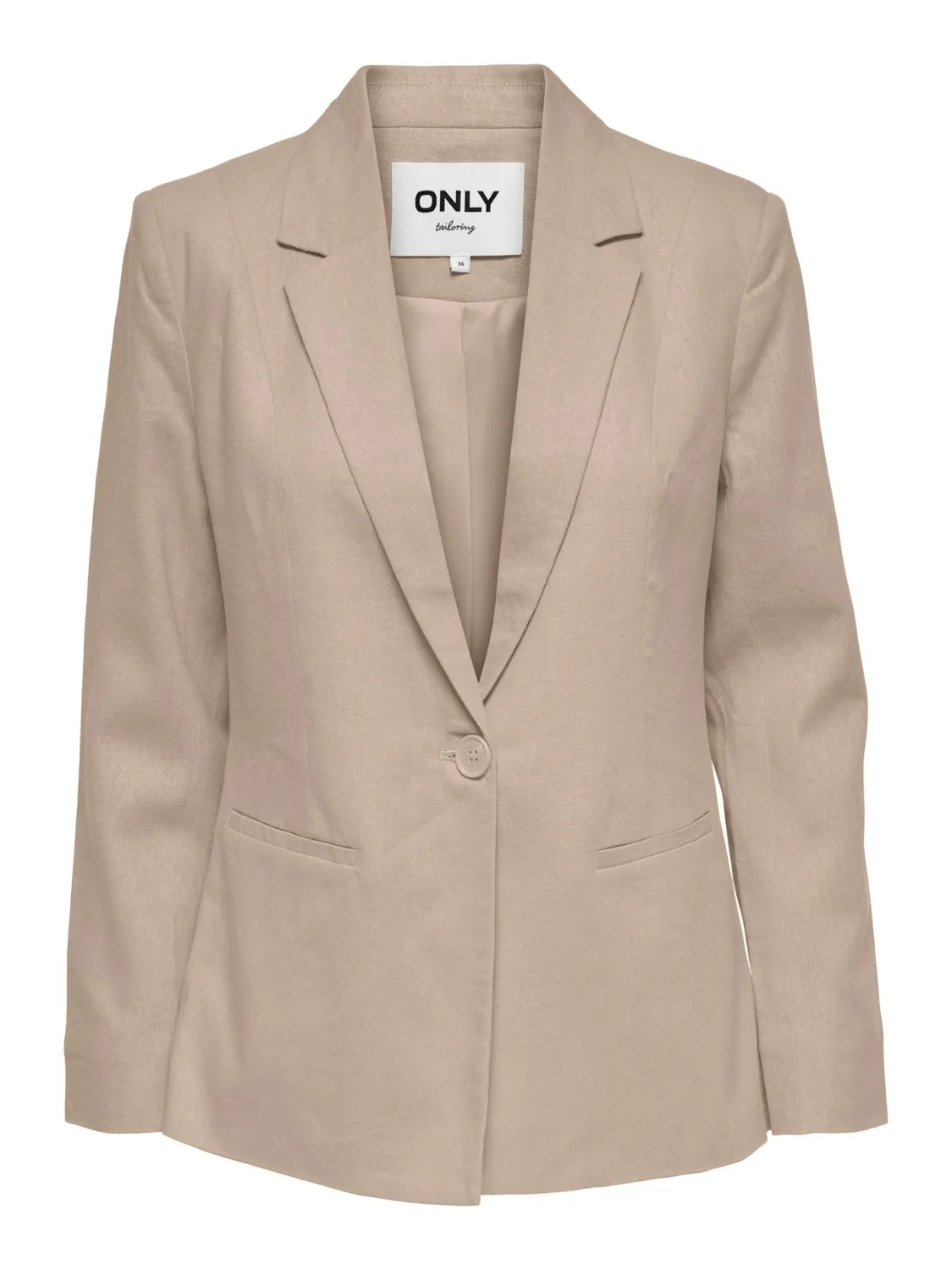 Giacca donna misto lino OLACARO beige