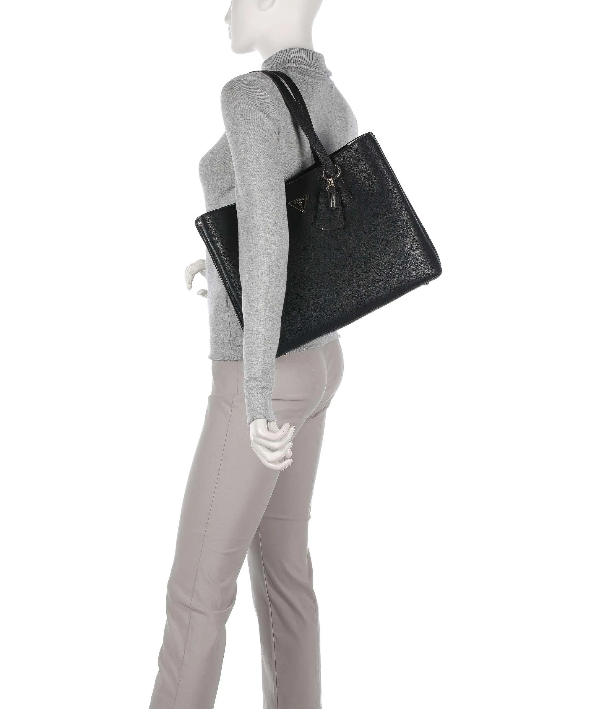  Guess Meridian Borsa shopper pelle sintetica nero  