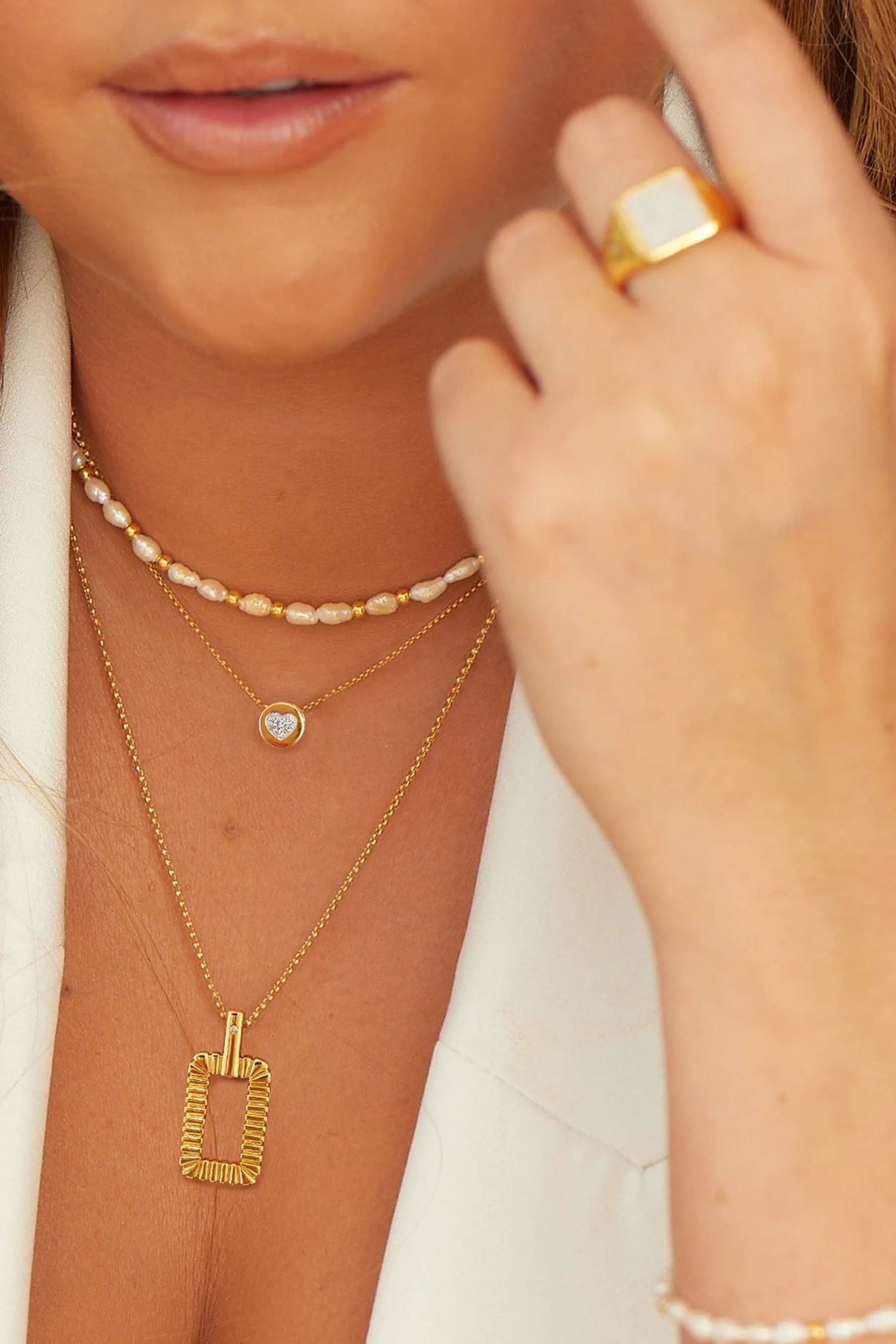 Hot Diamonds Oro - Tone X JJ - Collana con pendente luminoso