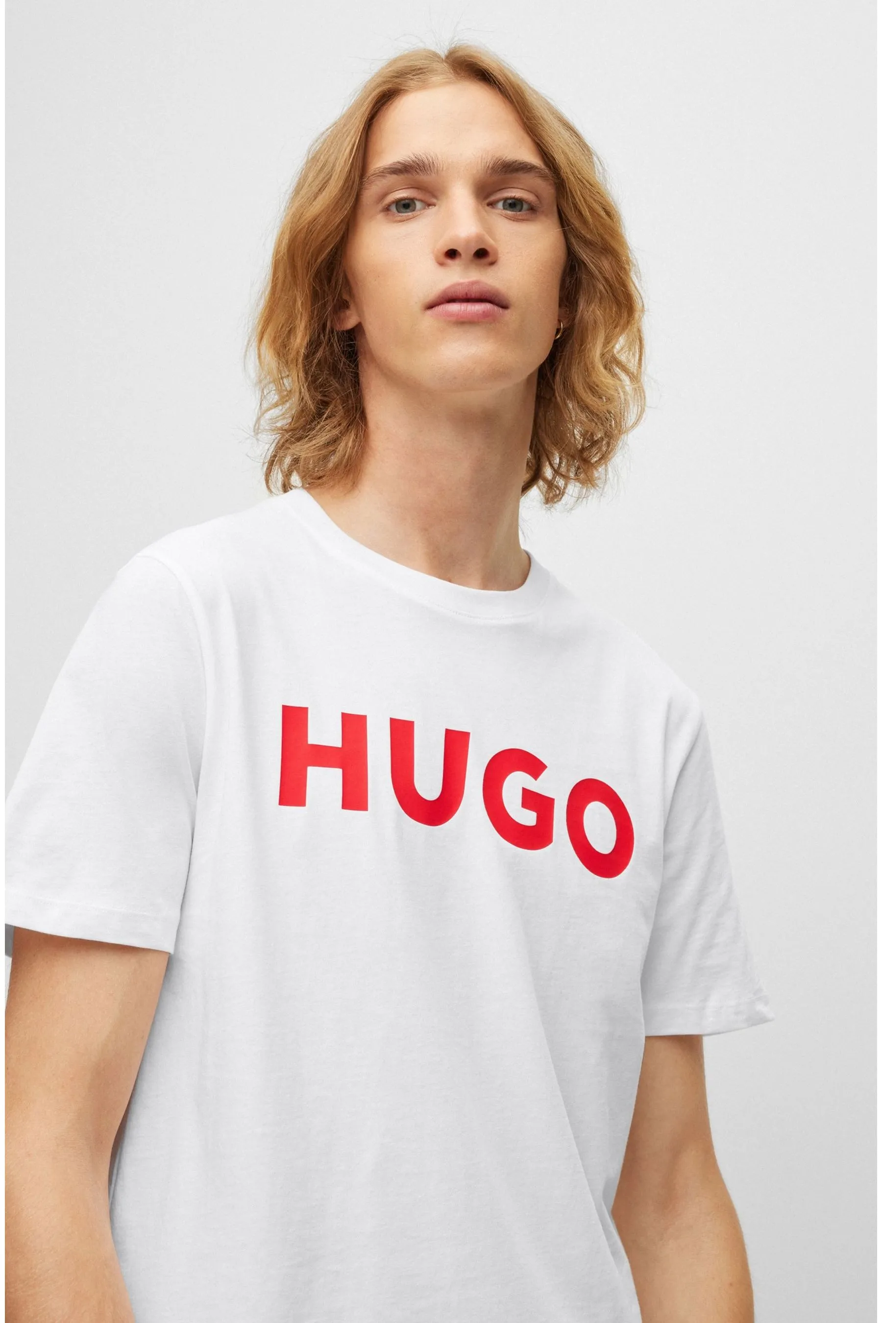 HUGO HUGO Large Chest logo Cotton T-Shirt    