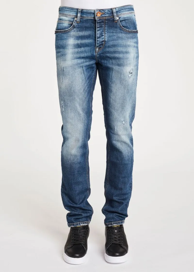 Jeans con dettagli destroyed