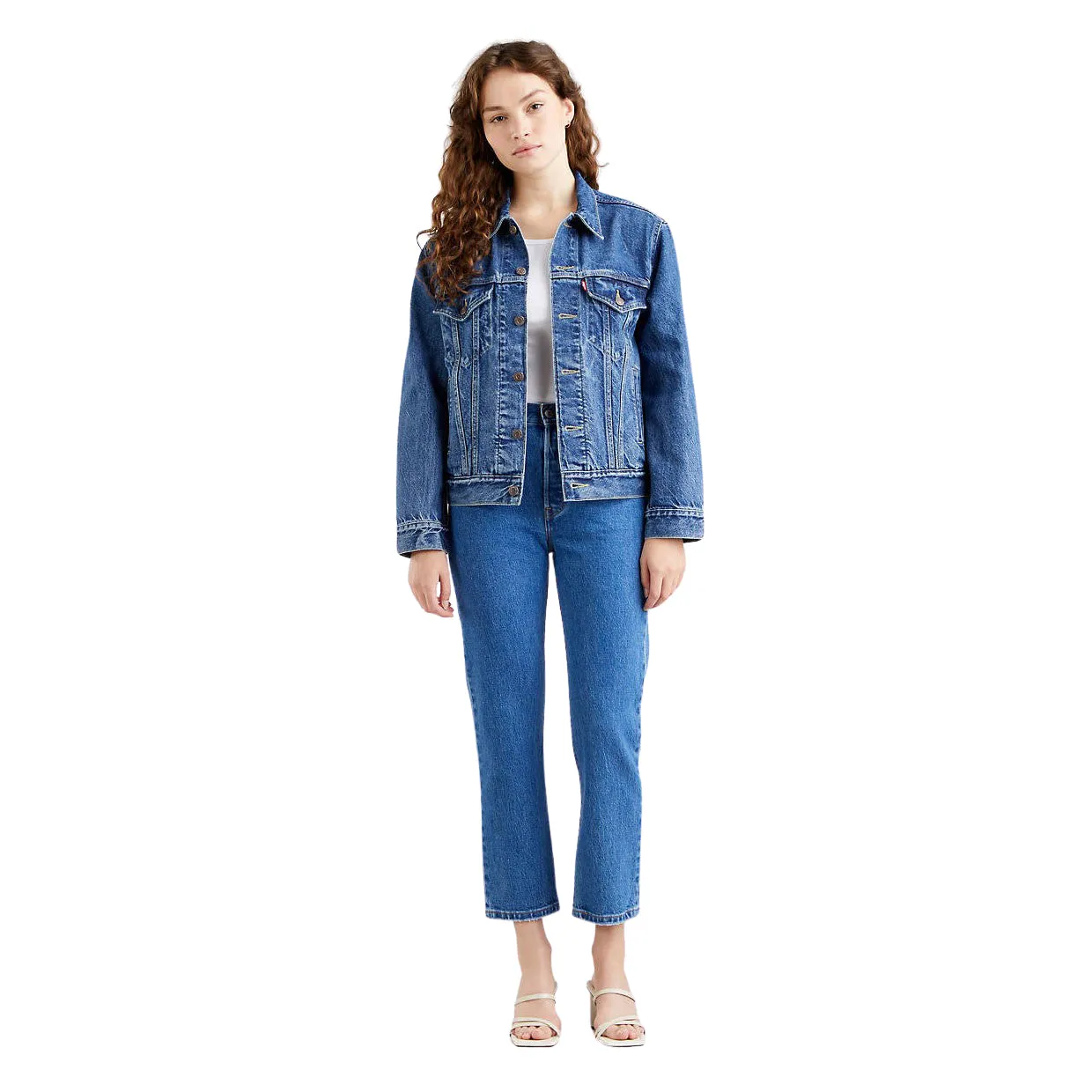 Jeans Donna Levi's 501 Original Cropped Blu Jazz Pop